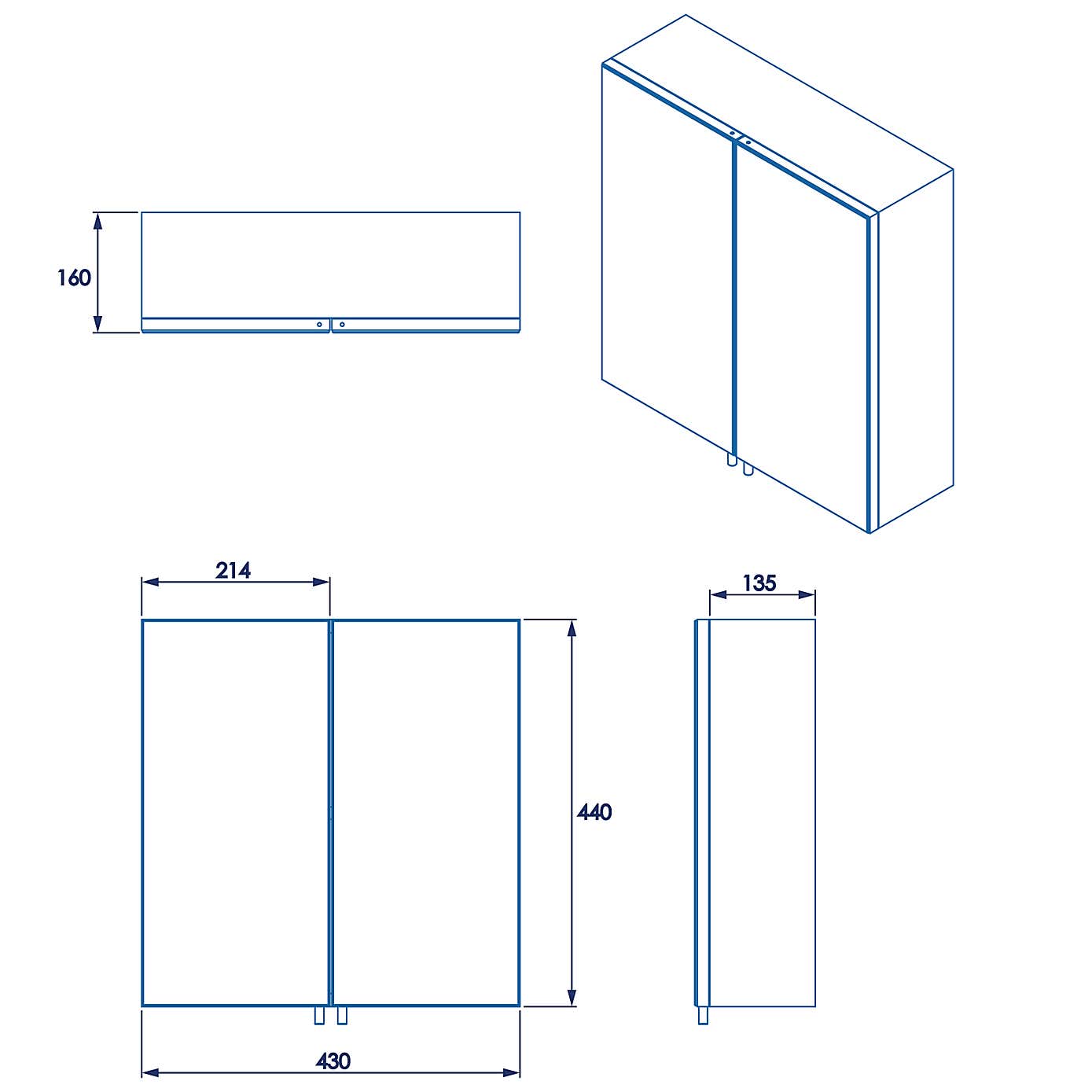 Avon Mirrored Double Cabinet