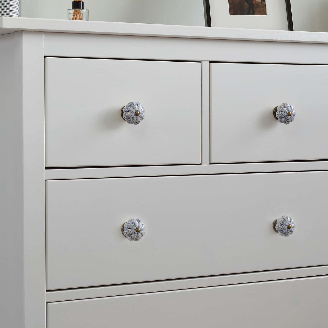 Pack of 6 Nicola Spring Floral Drawer Knobs