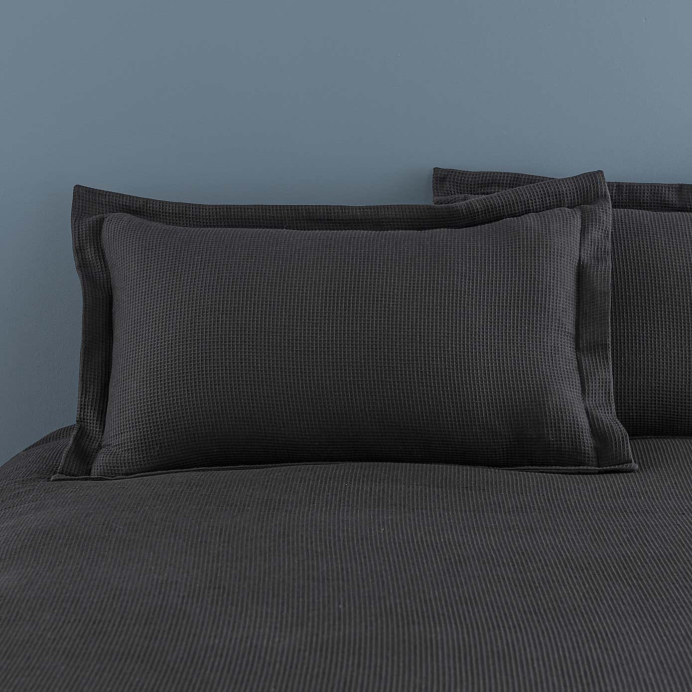 Alston Waffle Navy Oxford Pillowcase