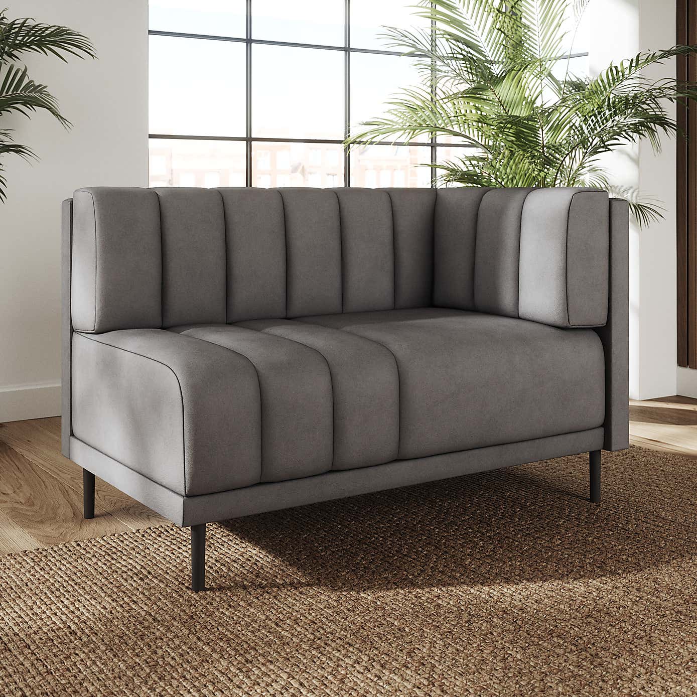 Amali Corner Dining Bench, Faux Leather