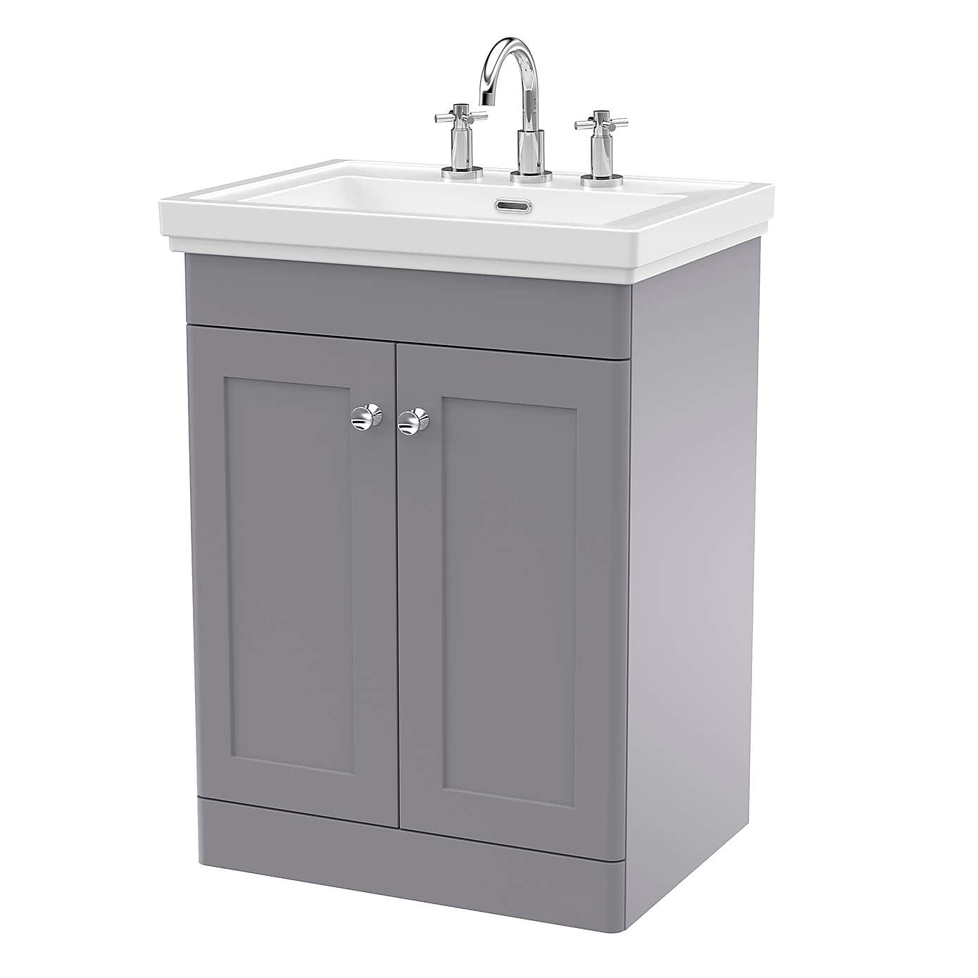 Classique Floor Standing 2 Door Vanity Unit with Basin