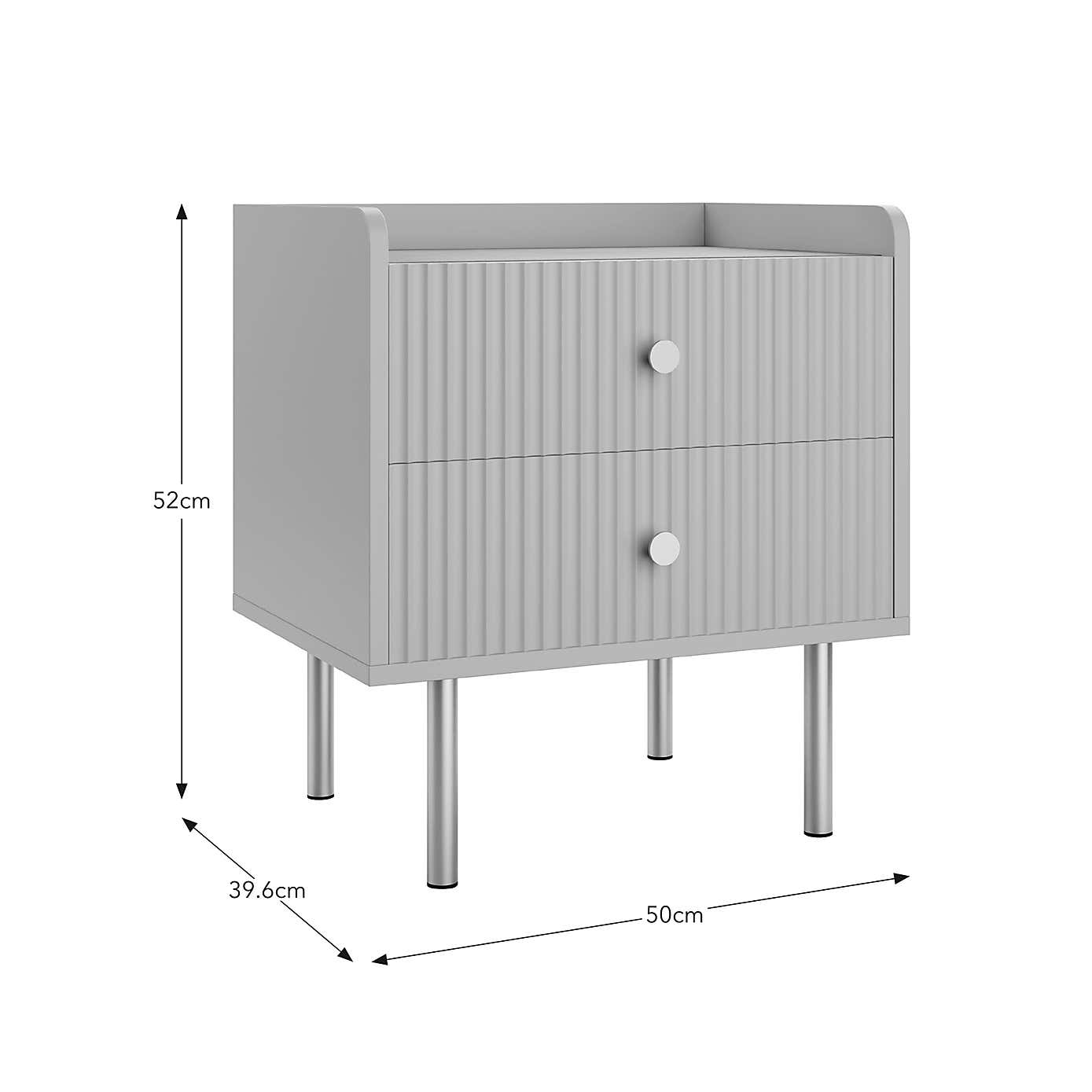 Georgi 2 Drawer Bedside Table