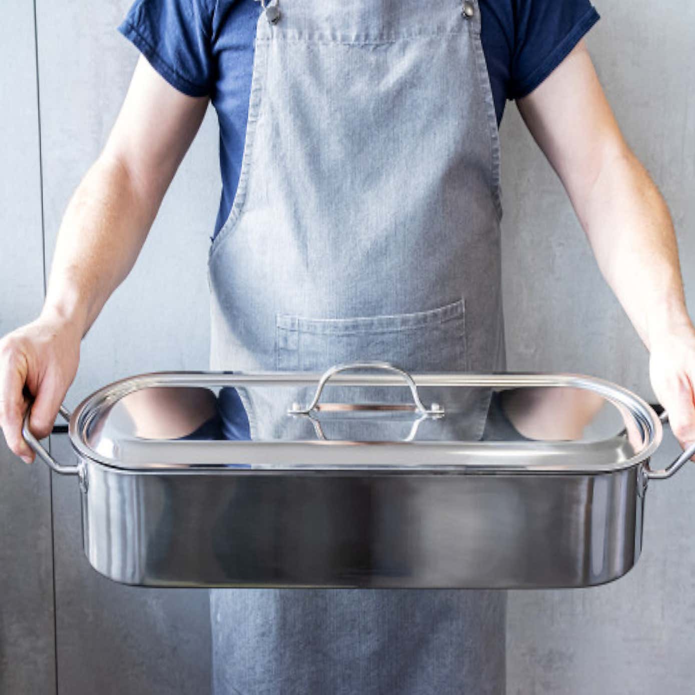 KitchenCraft Large Stainless Steel Fish Poacher Pan