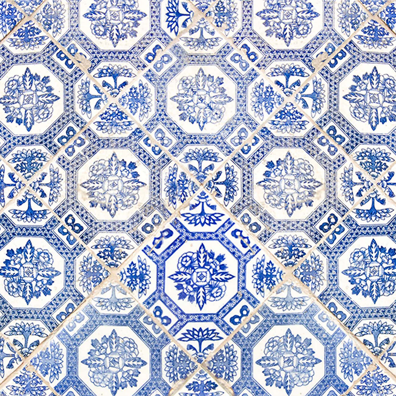 Blue Self Adhesive Backsplash Wallpaper