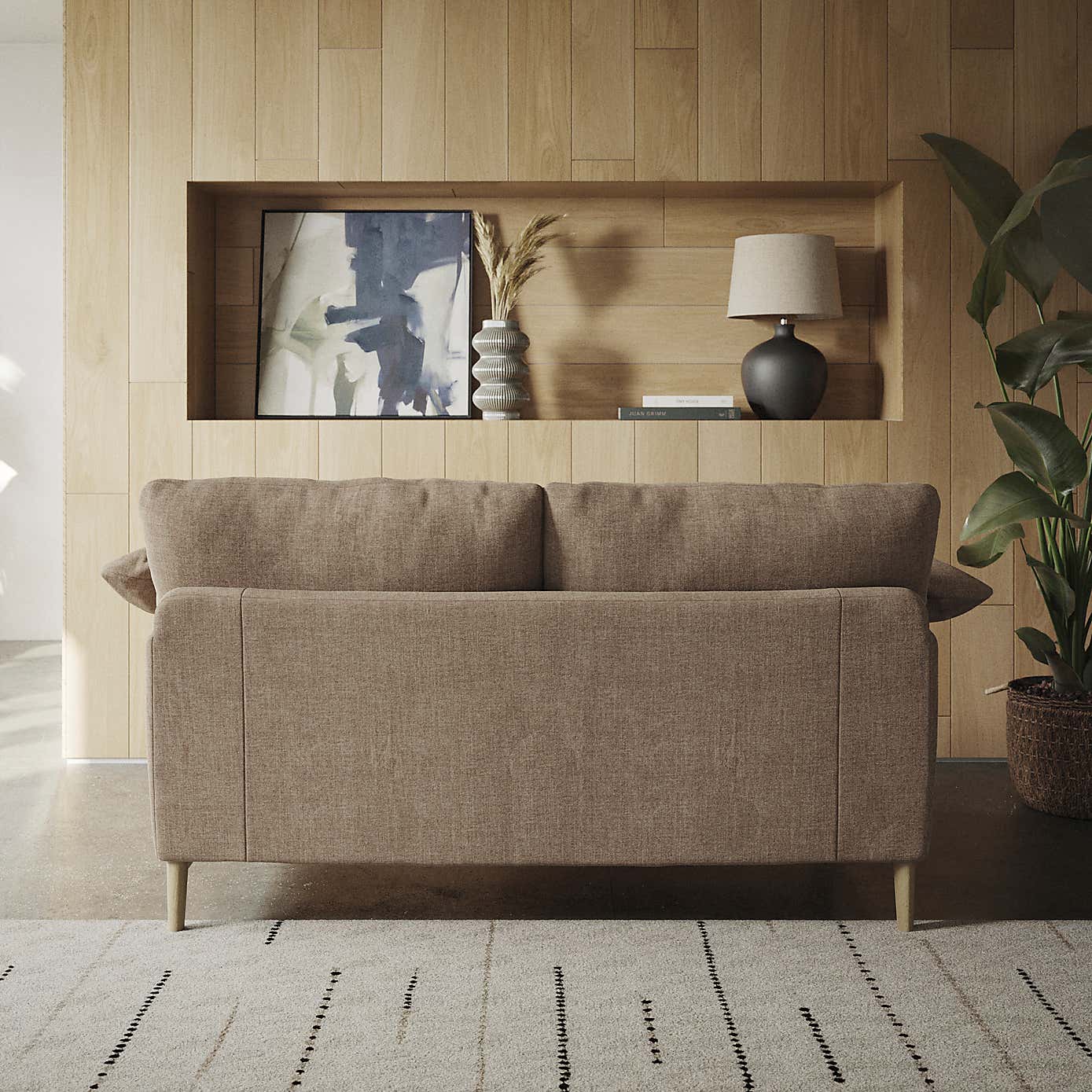 Hector Tonal Plush Chenille 2 Seater Sofa