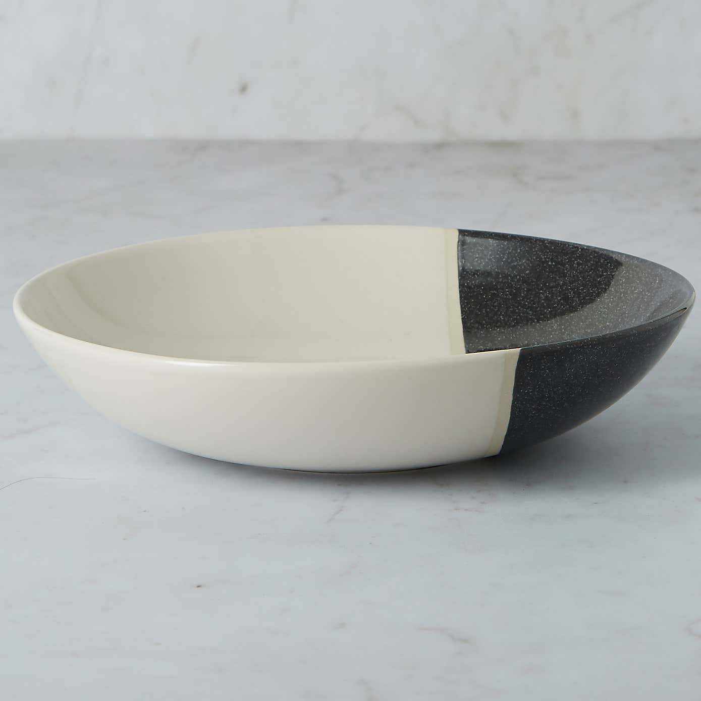 Elements Dipped Charcoal Stoneware Pasta Bowl