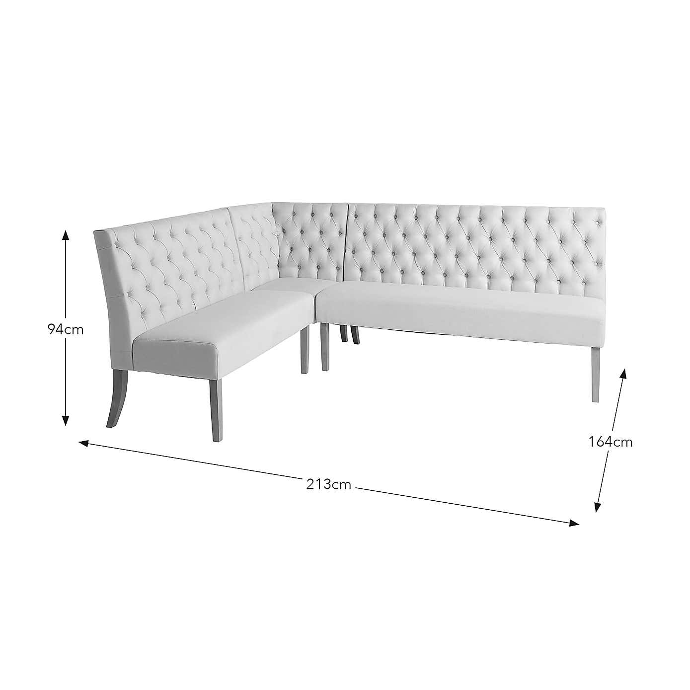 Darcy Corner Dining Bench, Flatweave