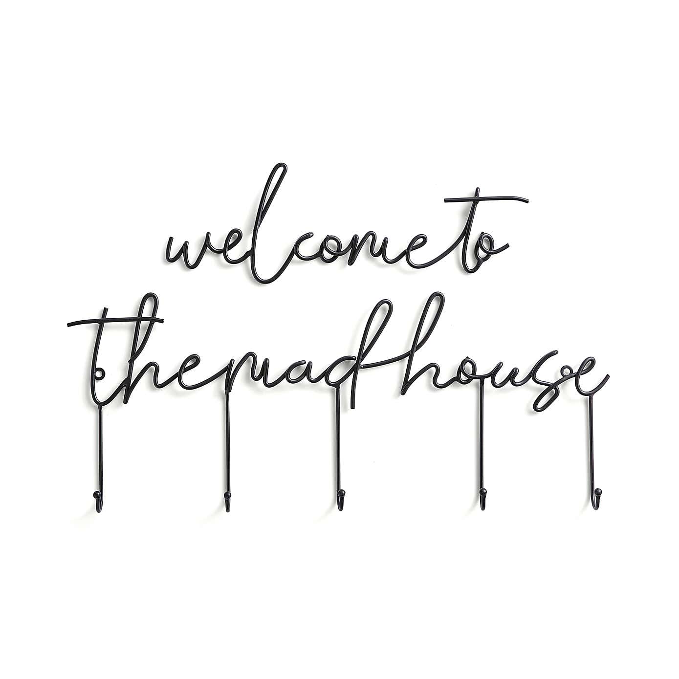 Welcome to the Madhouse Wire Key Hooks