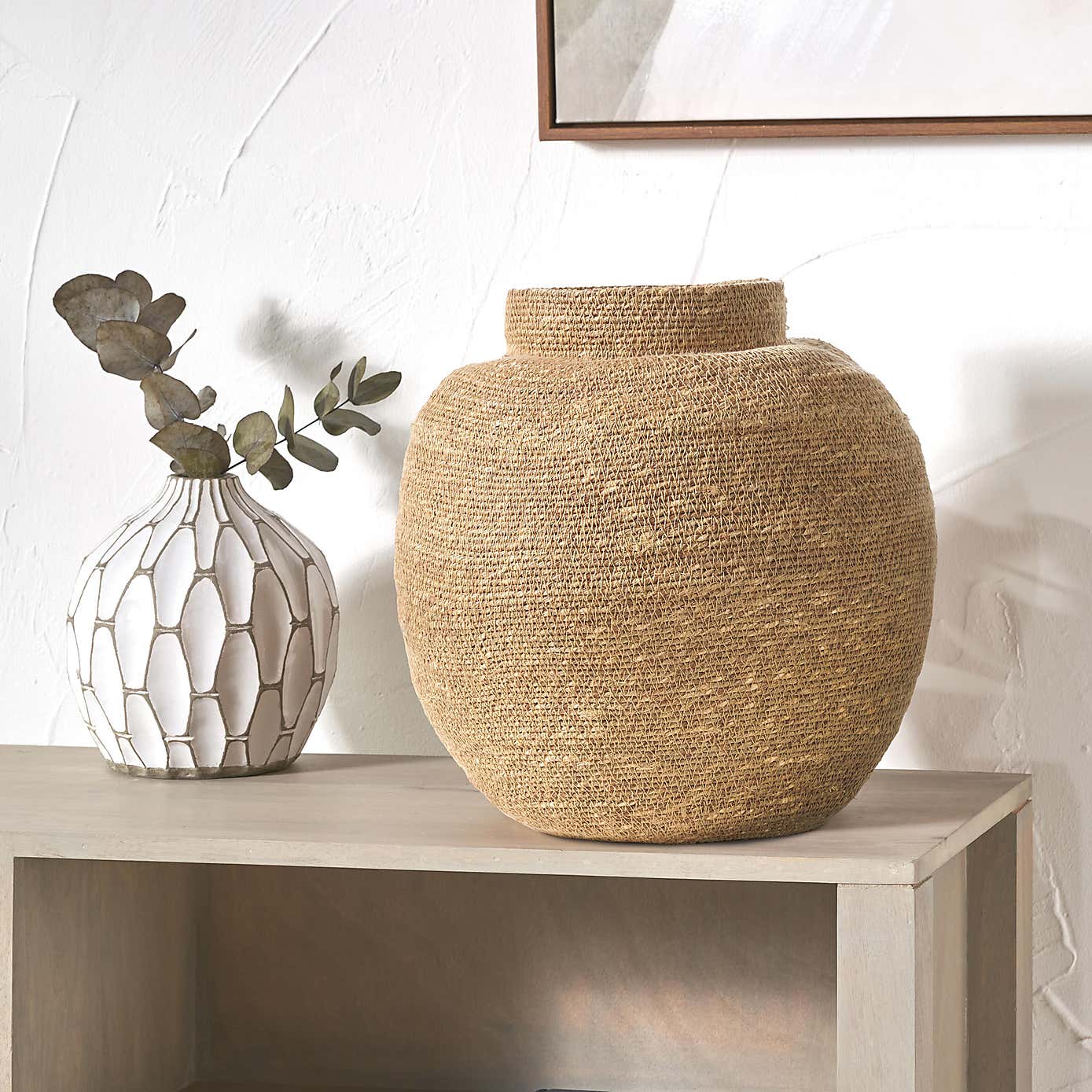 Seagrass Urn Shaped Storage Basket