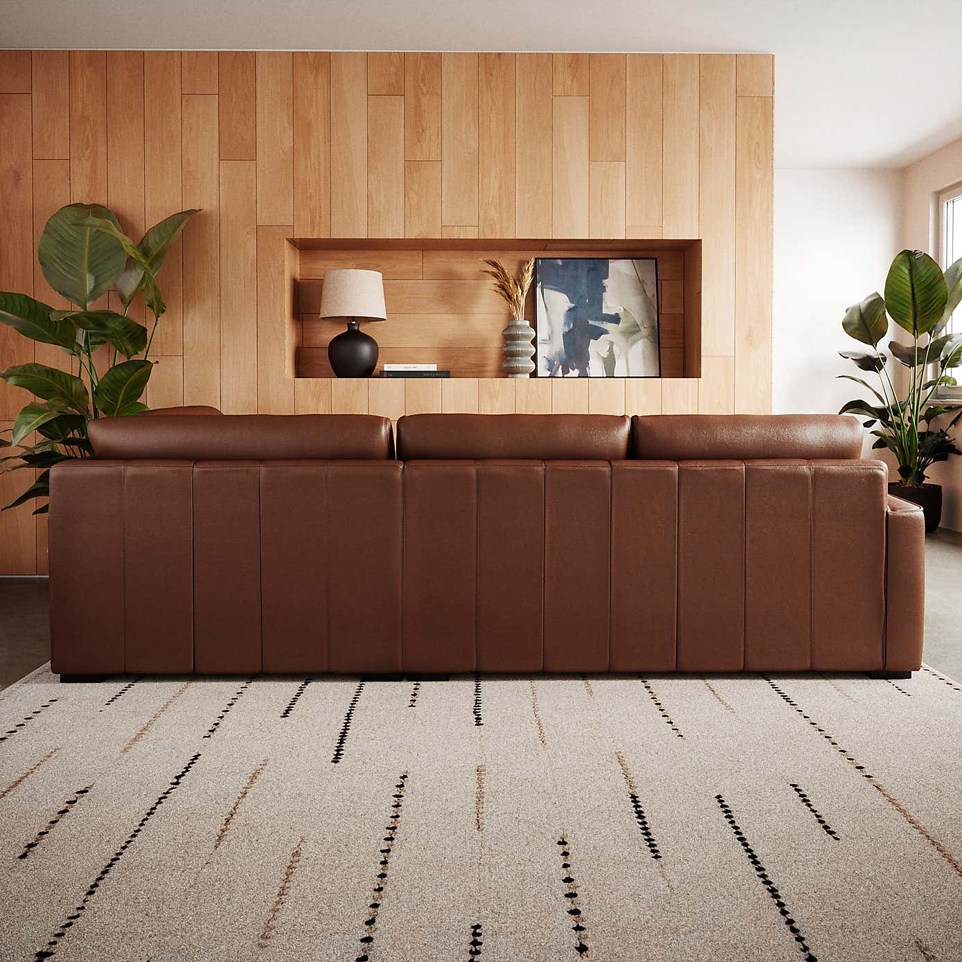 Carson Vintage Leather Large Corner Chaise Sofa