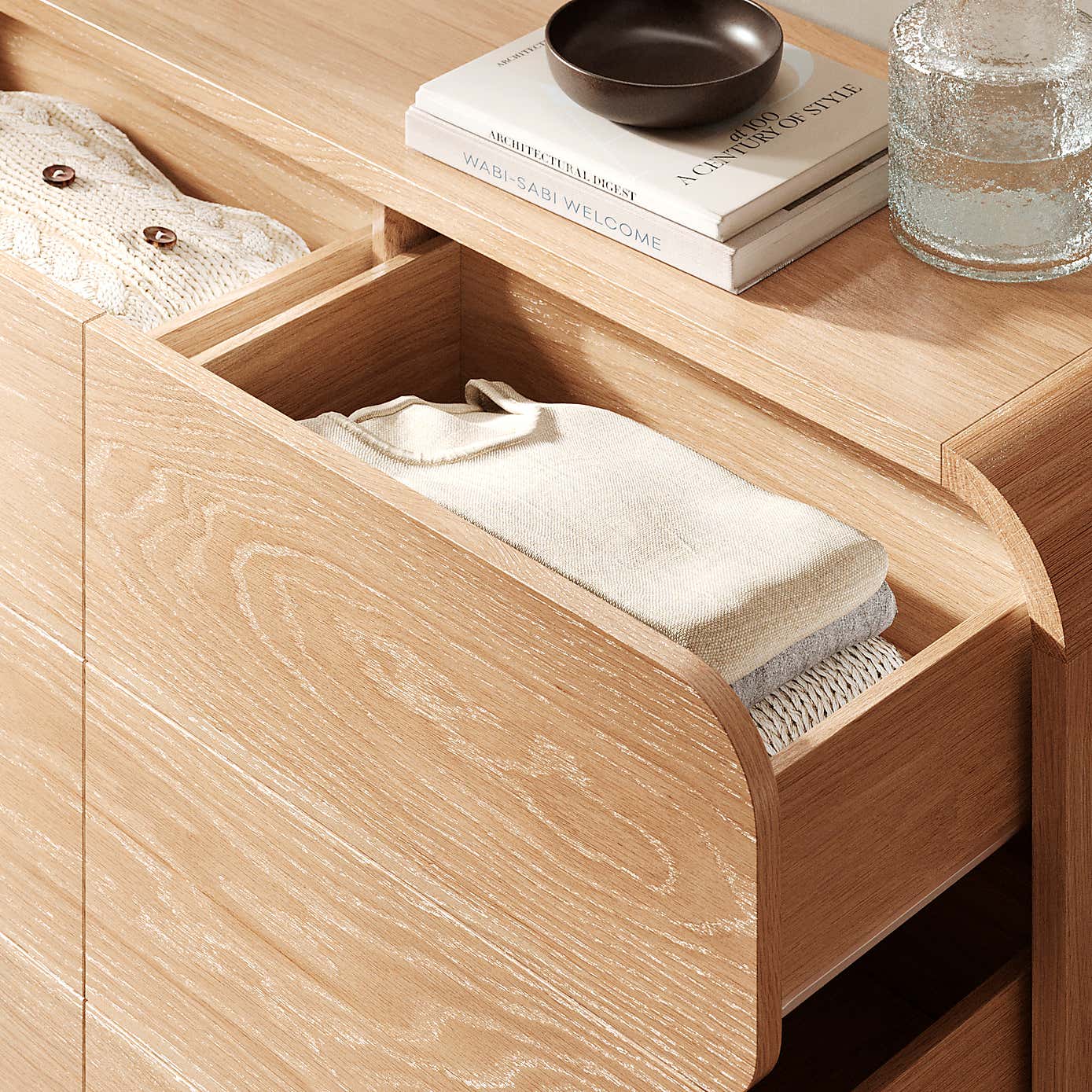 Bennett 6 Drawer Chest, Light Oak