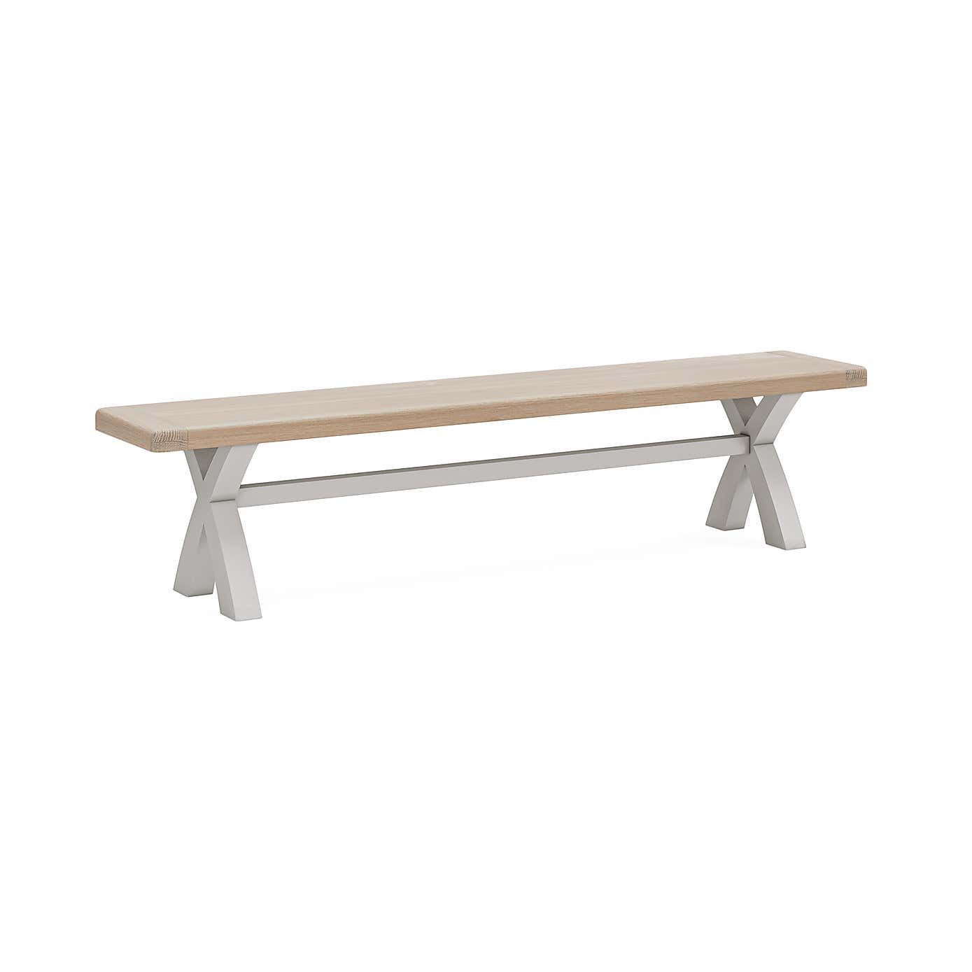 Salcombe Cross Leg Dining Bench, Oak
