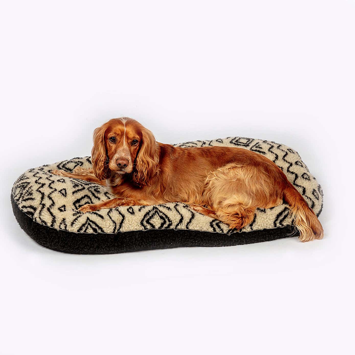 Danish Design Fleece Geometric Quilted Dog Mattress