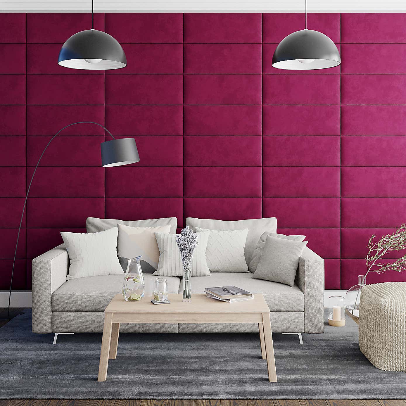Aspire EasyMount Plush Velvet Upholstered Wall Panels