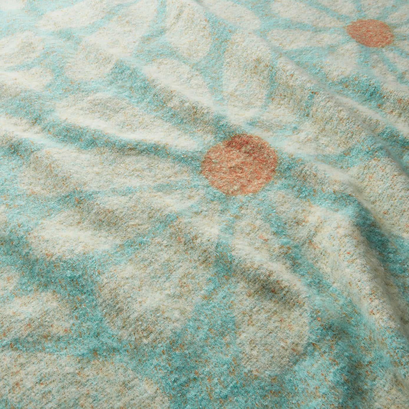 Retro Flower Mohair Throw 130cm x 180cm