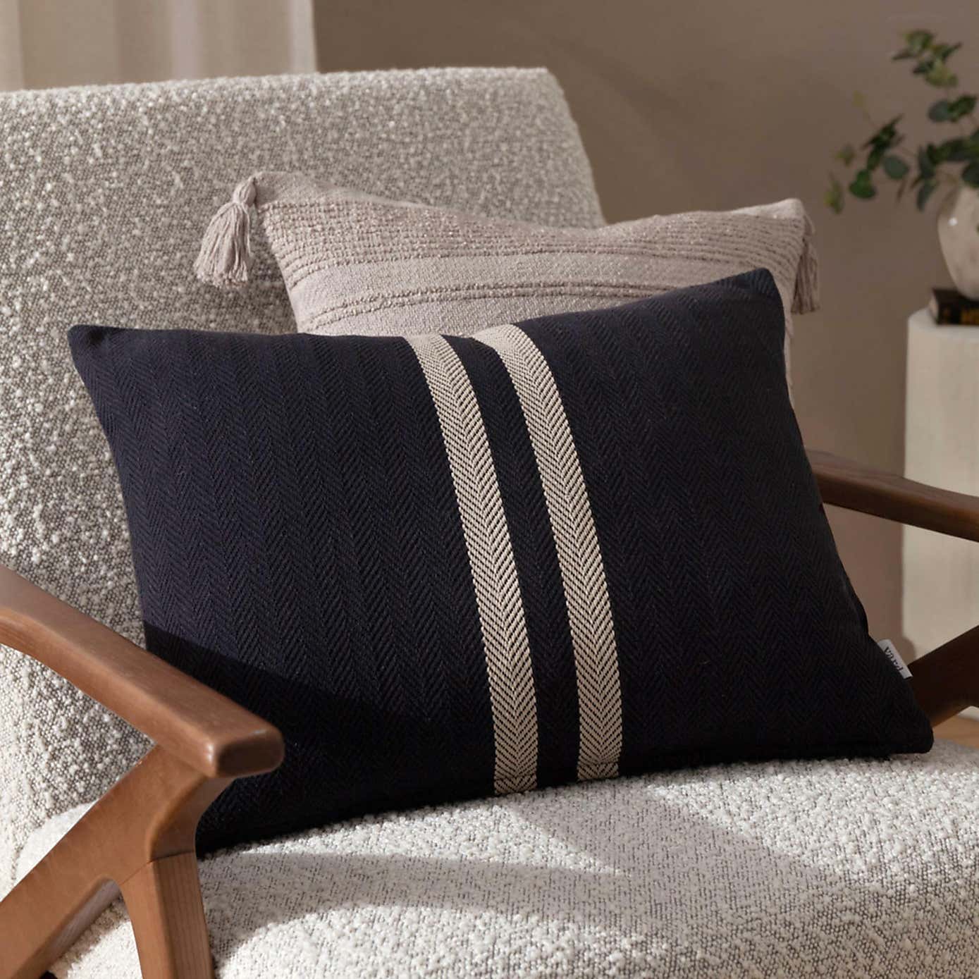 Benton Herringbone Rectangular Cushion