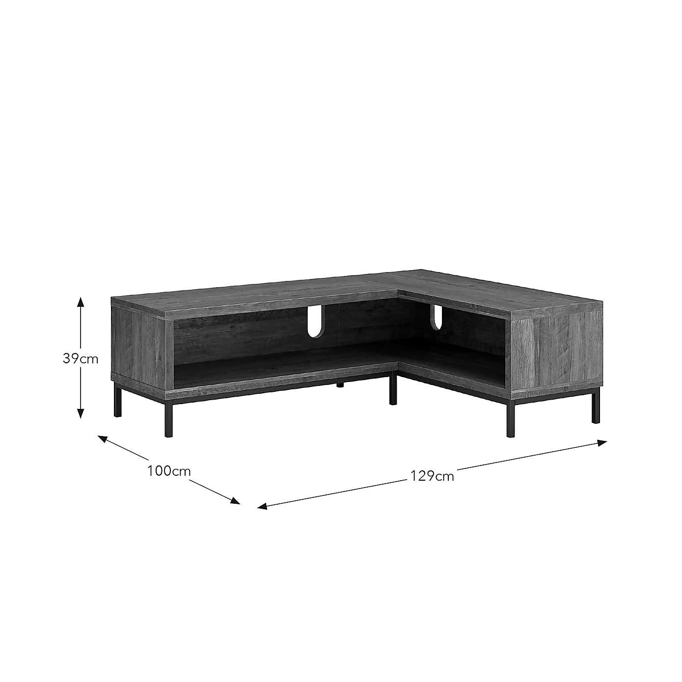 Fulton Open Corner TV Unit Pine