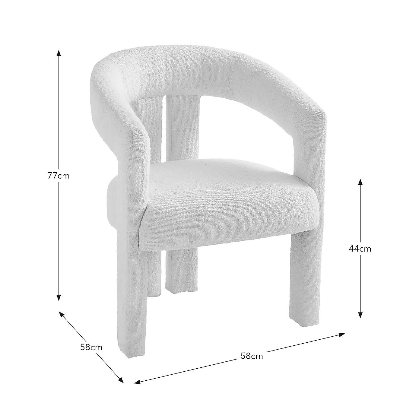 Lucilla Dining Chair, Boucle