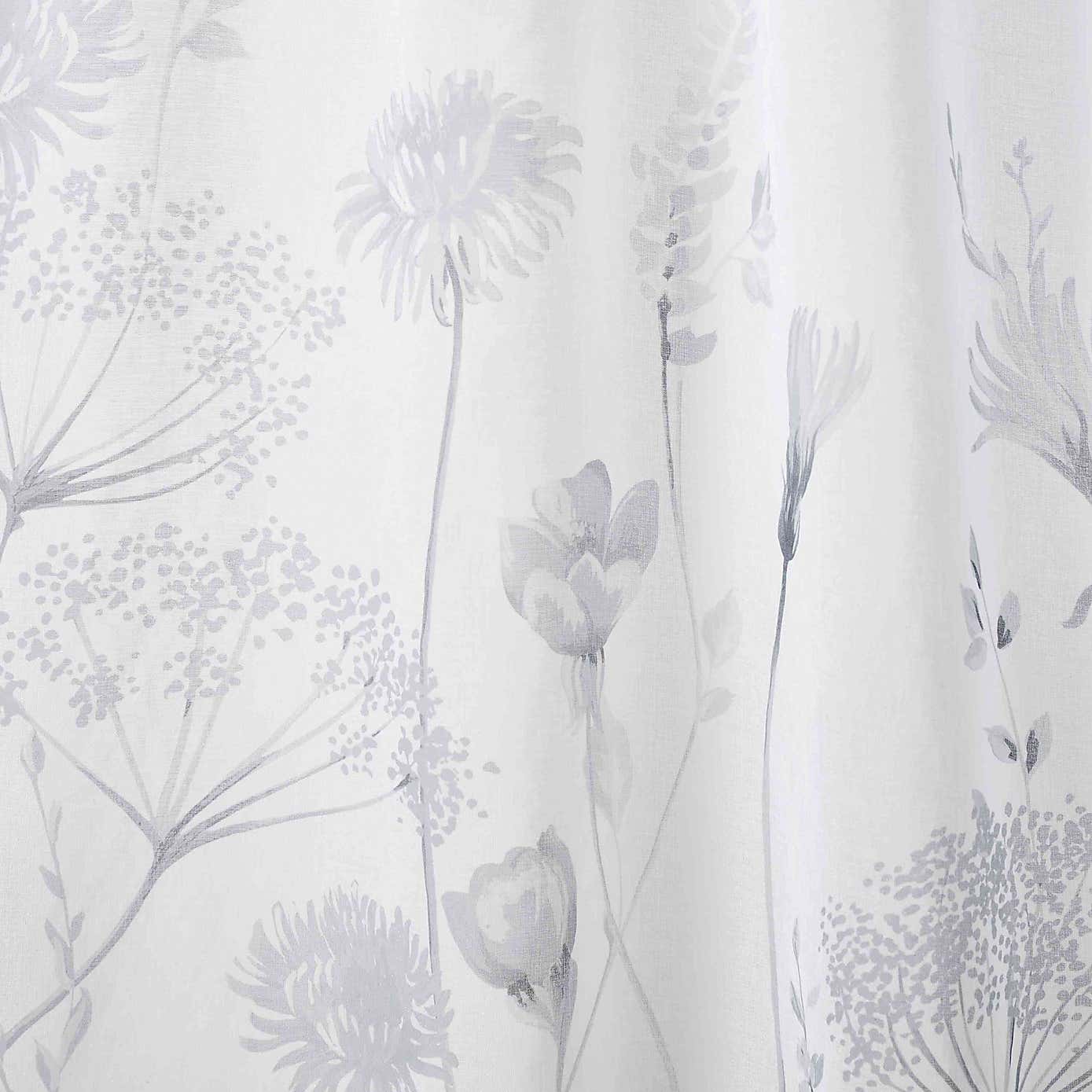 Catherine Lansfield Meadowsweet Floral Slot Top Voile Panel