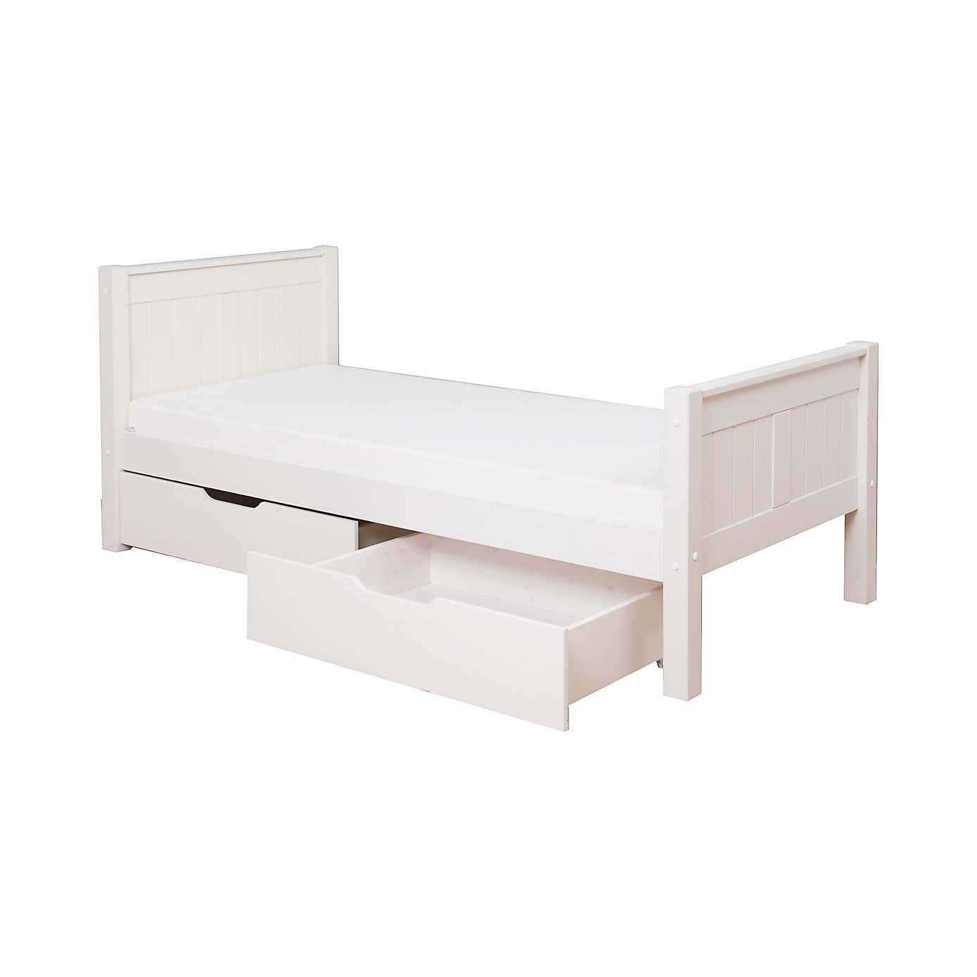 Stompa Pine Bed with 2 Underbed Drawers