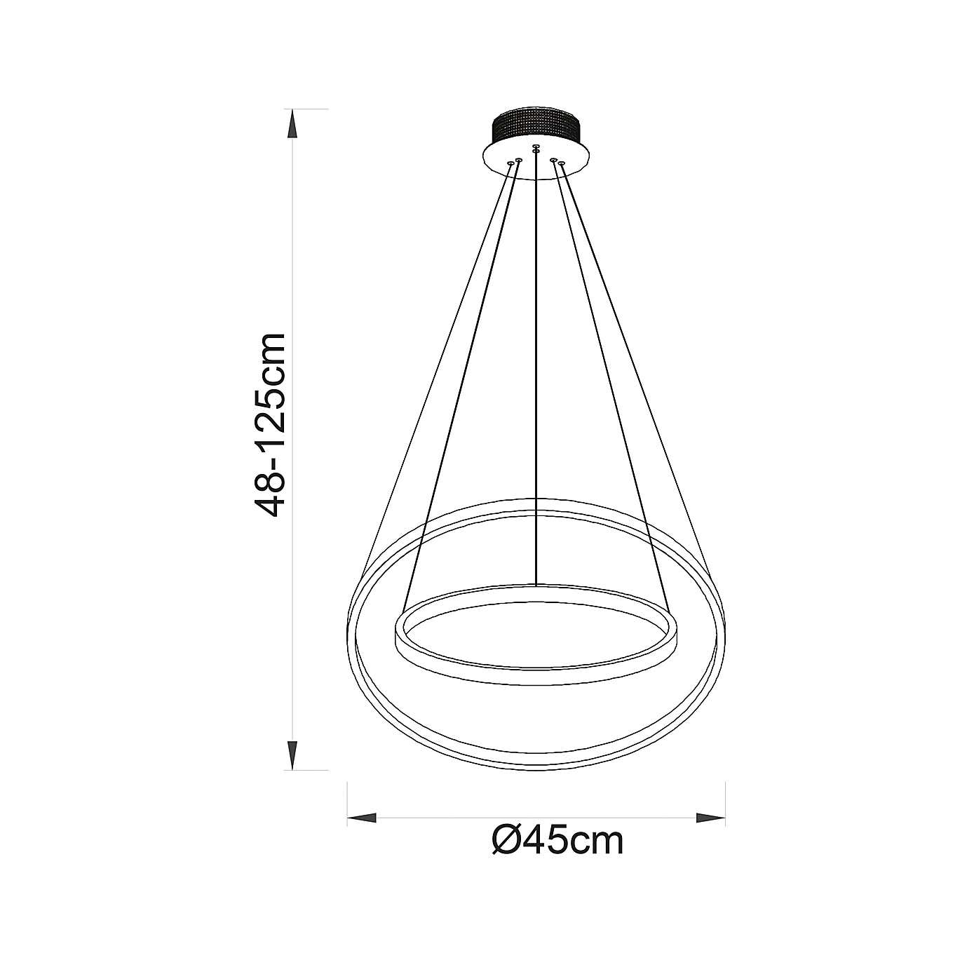 Vogue Kline 2 Light Integrated LED Hoops Ceiling Fitting