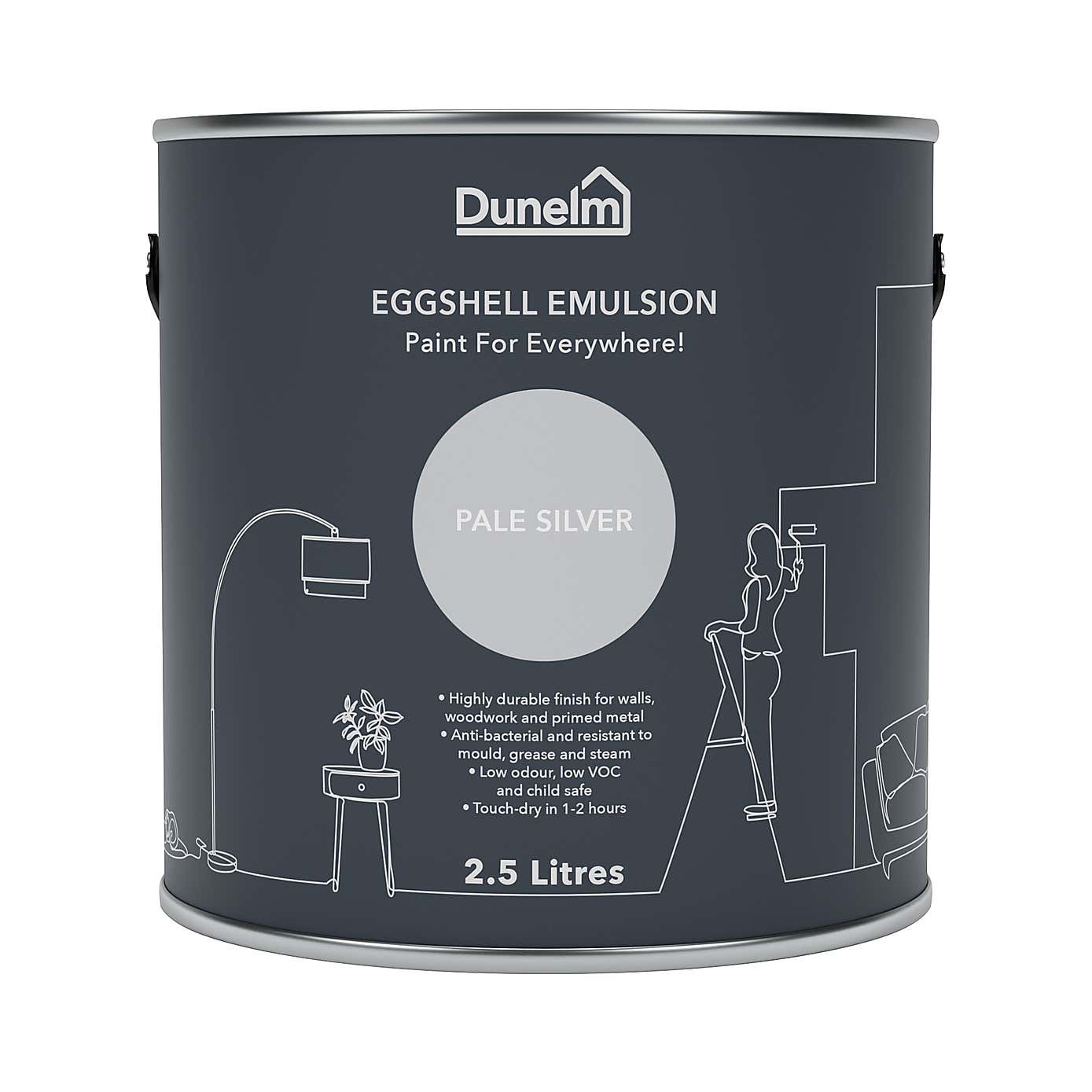 Dunelm Pale Silver Eggshell Emulsion Paint