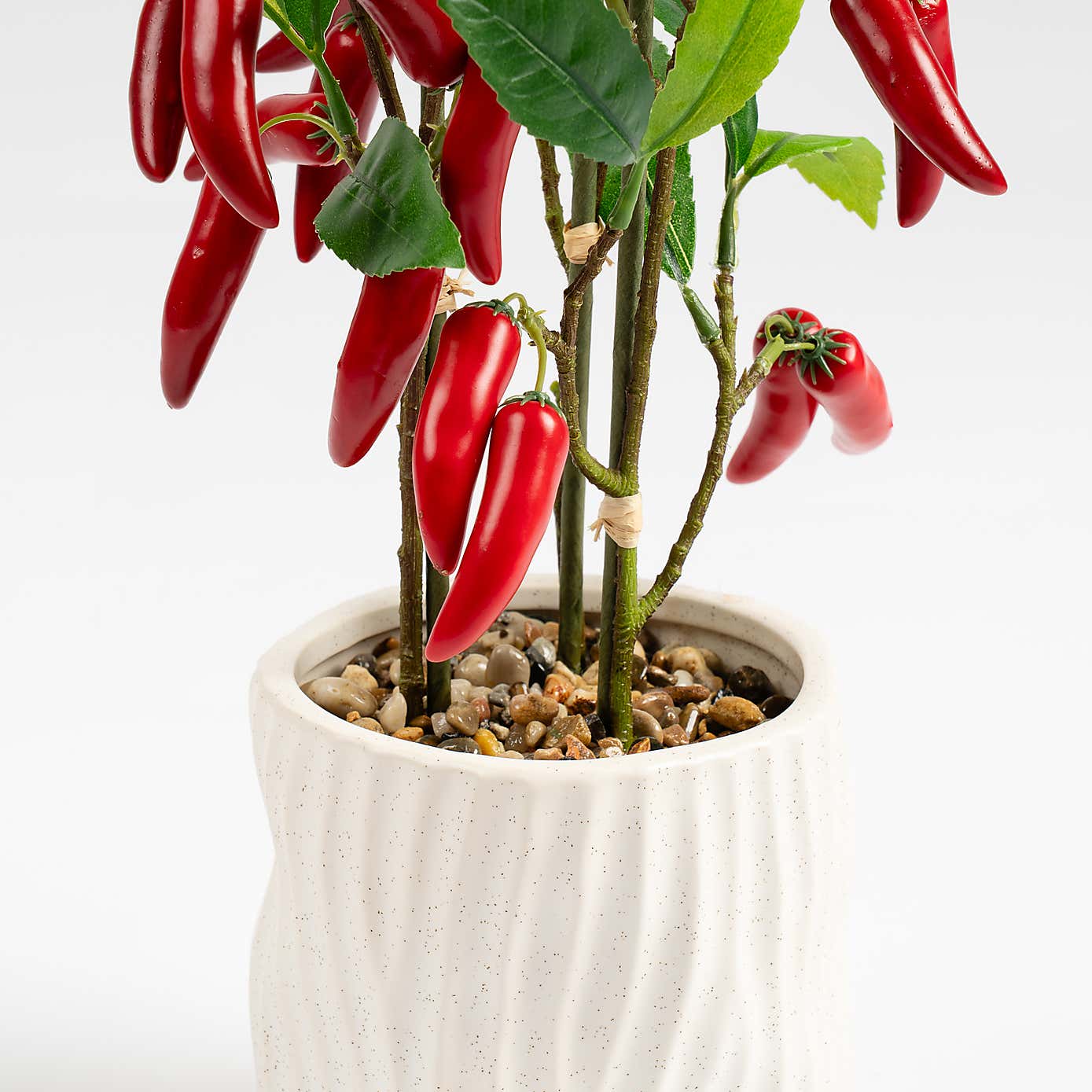 Artificial Chilli Plant in Ceramic Plant Pot