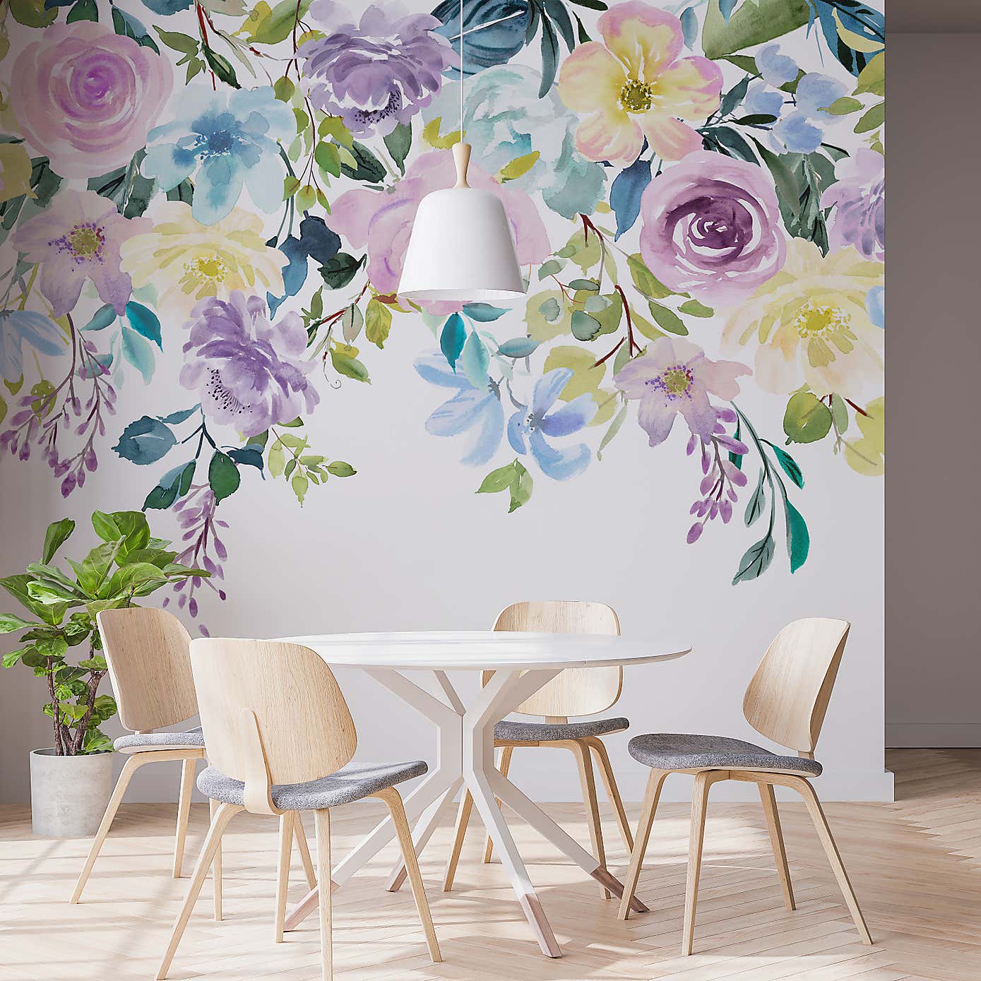 Watercolour Florals Mural