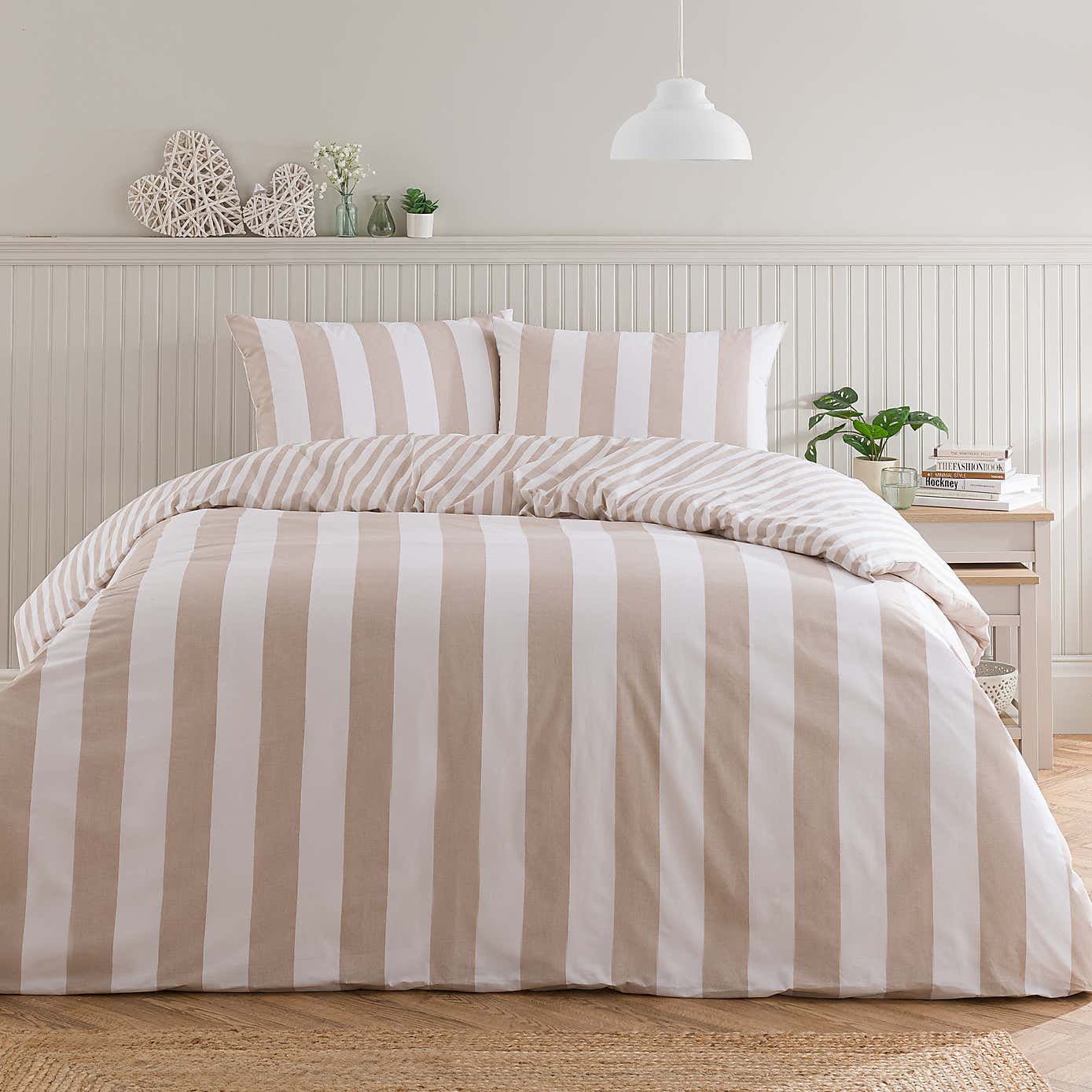 Kent Broad Stripe Cotton Duvet Cover & Pillowcase Set