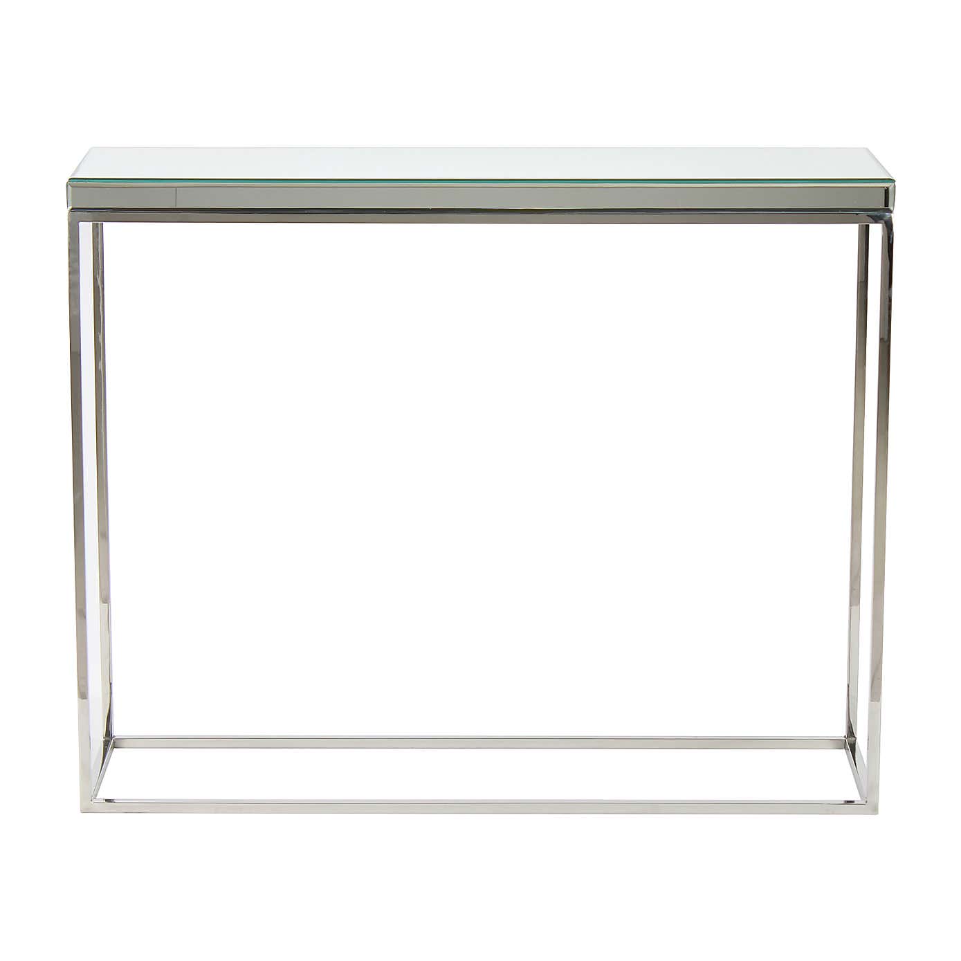 Elysee Console Table, Mirrored Glass