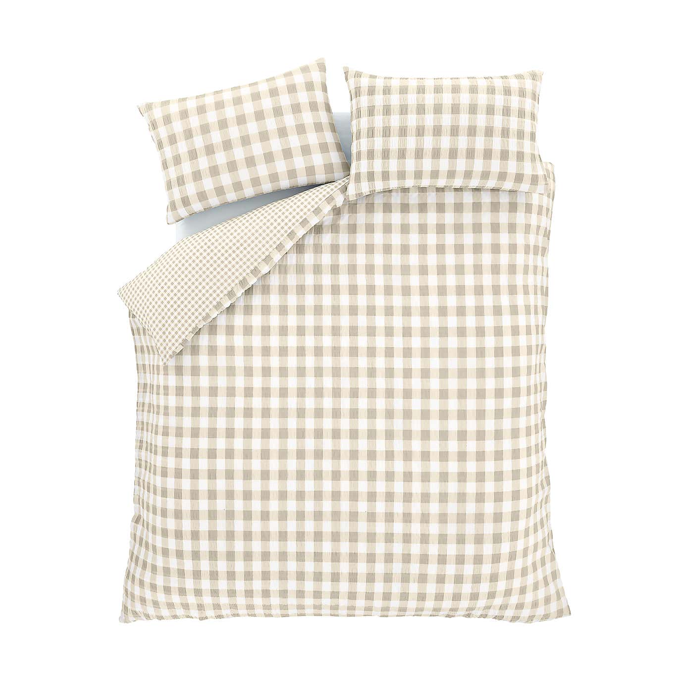 Catherine Lansfield Gingham Duvet Cover Set