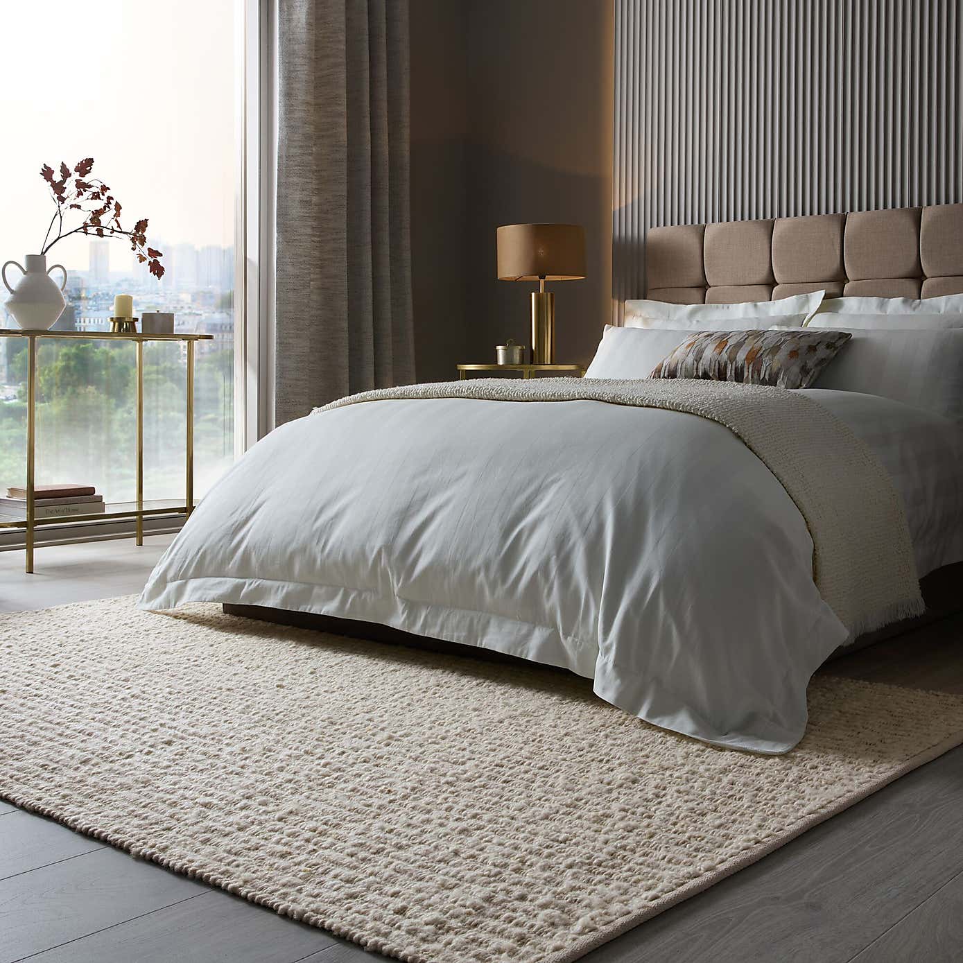 Ellis Boucle Striped Wool Rug