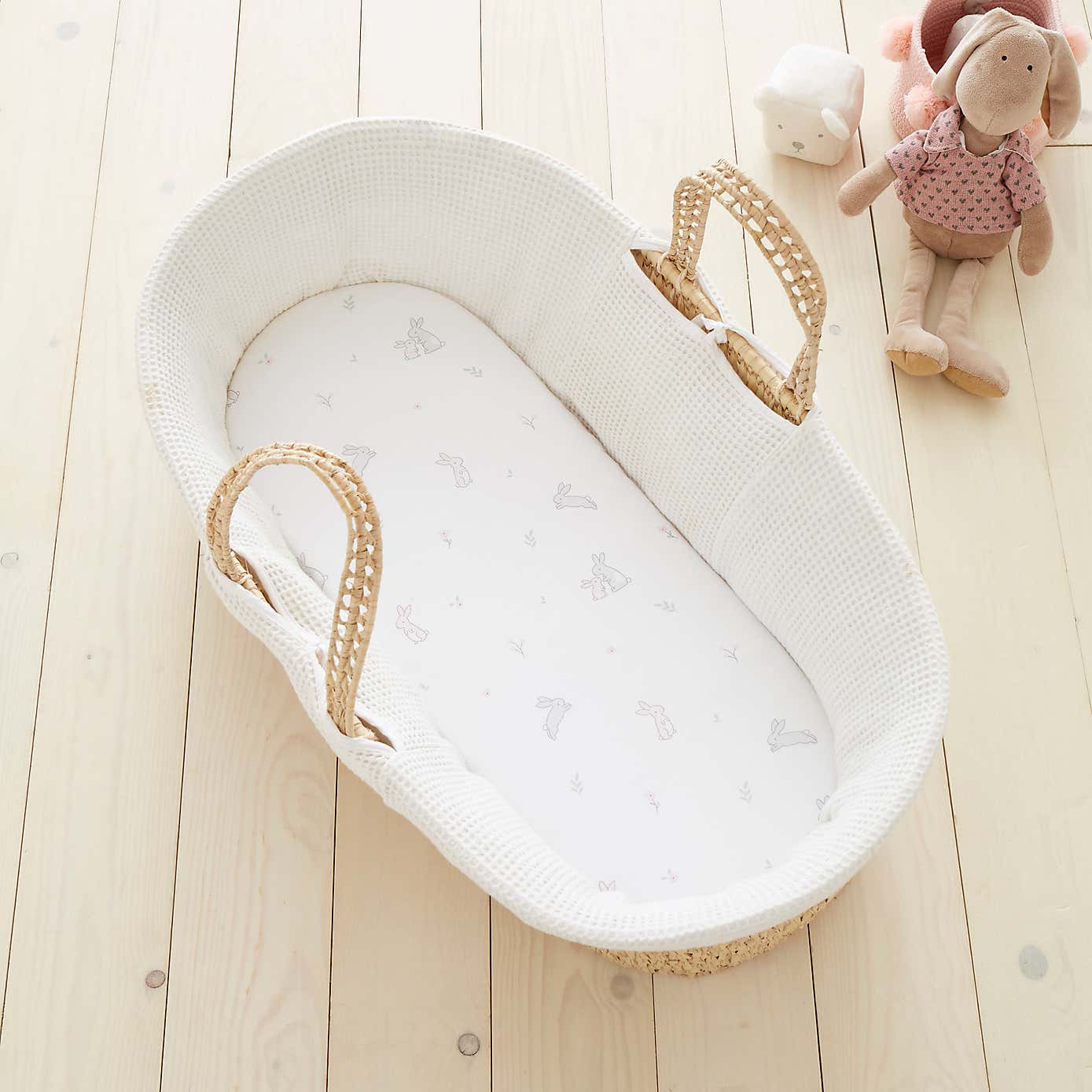 Pack of 2 Jersey Pink Bunny Fitted Sheets