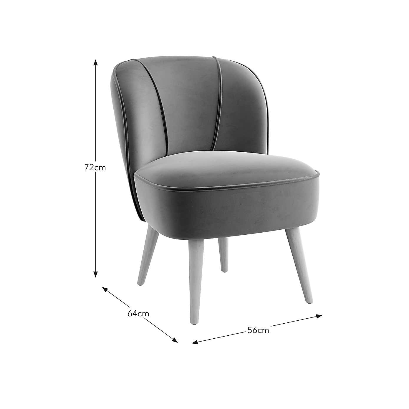 Elsie Velvet Cocktail Chair