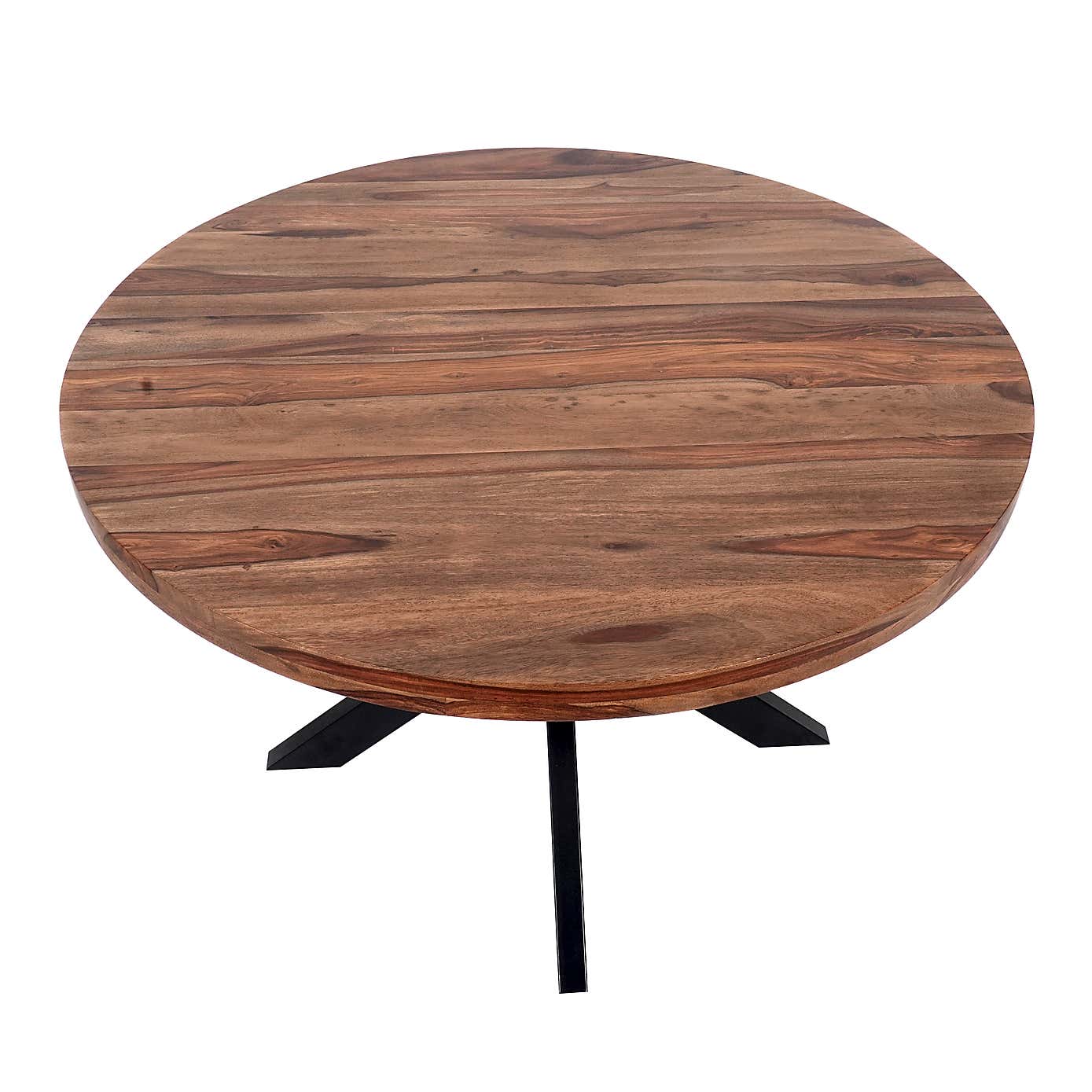 Indus Valley Logan 4 Seater Round Dining Table With 4 Logan Chairs