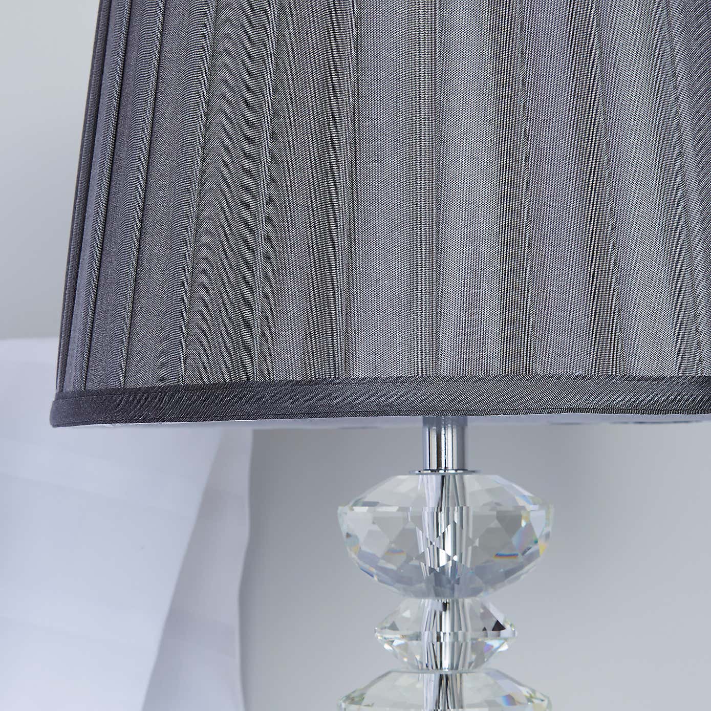 Dorma Genevieve Crystal Candlestick Table Lamp