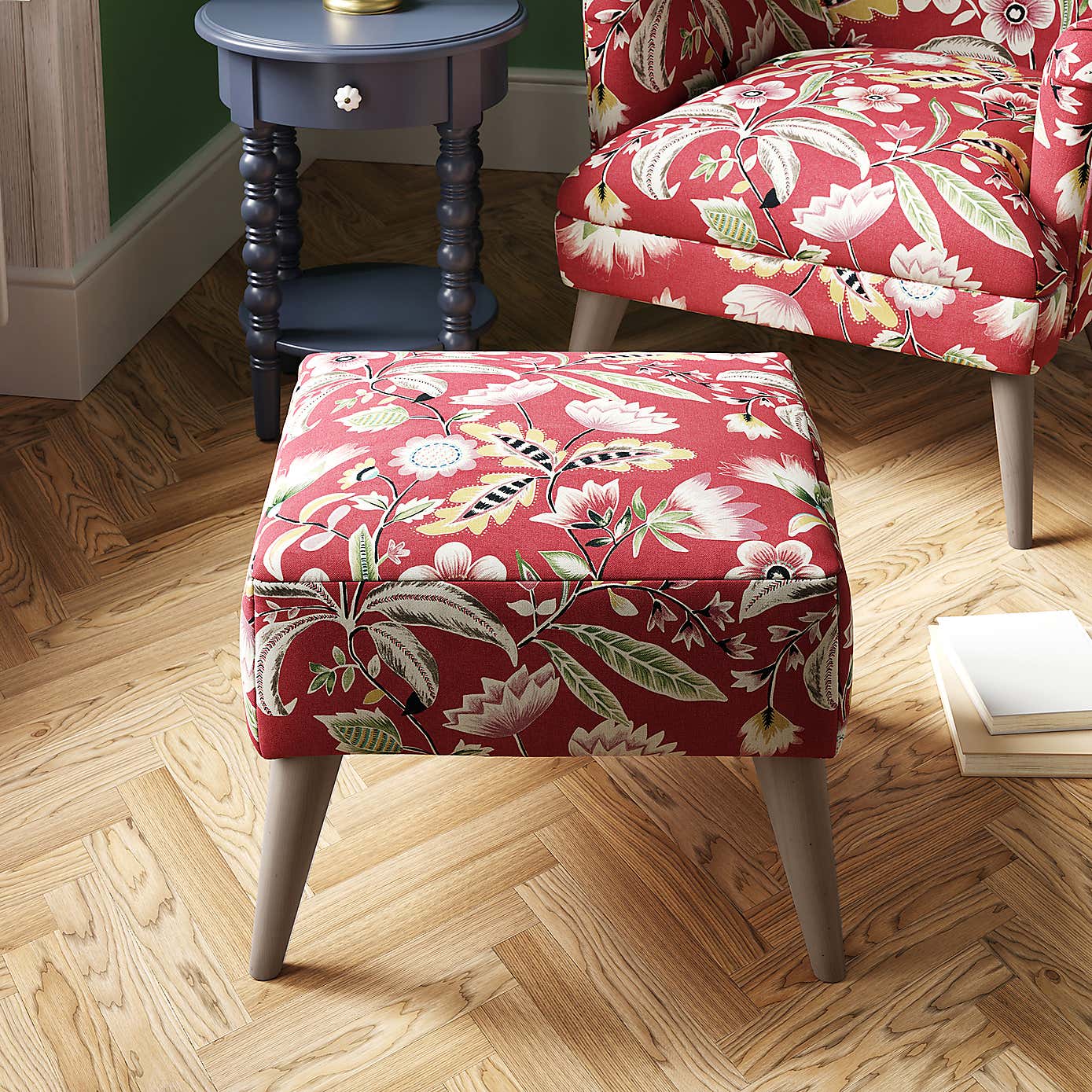 Joy Floral Upholstery Fabric Sample