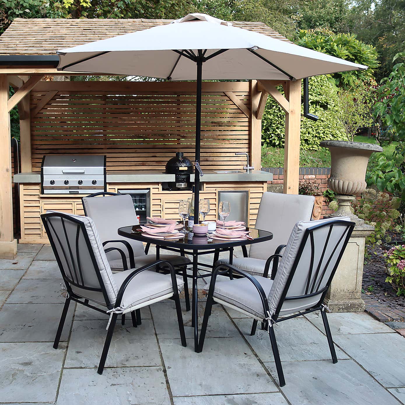 A.Mir Amalfi 4 Seater Padded Garden Set