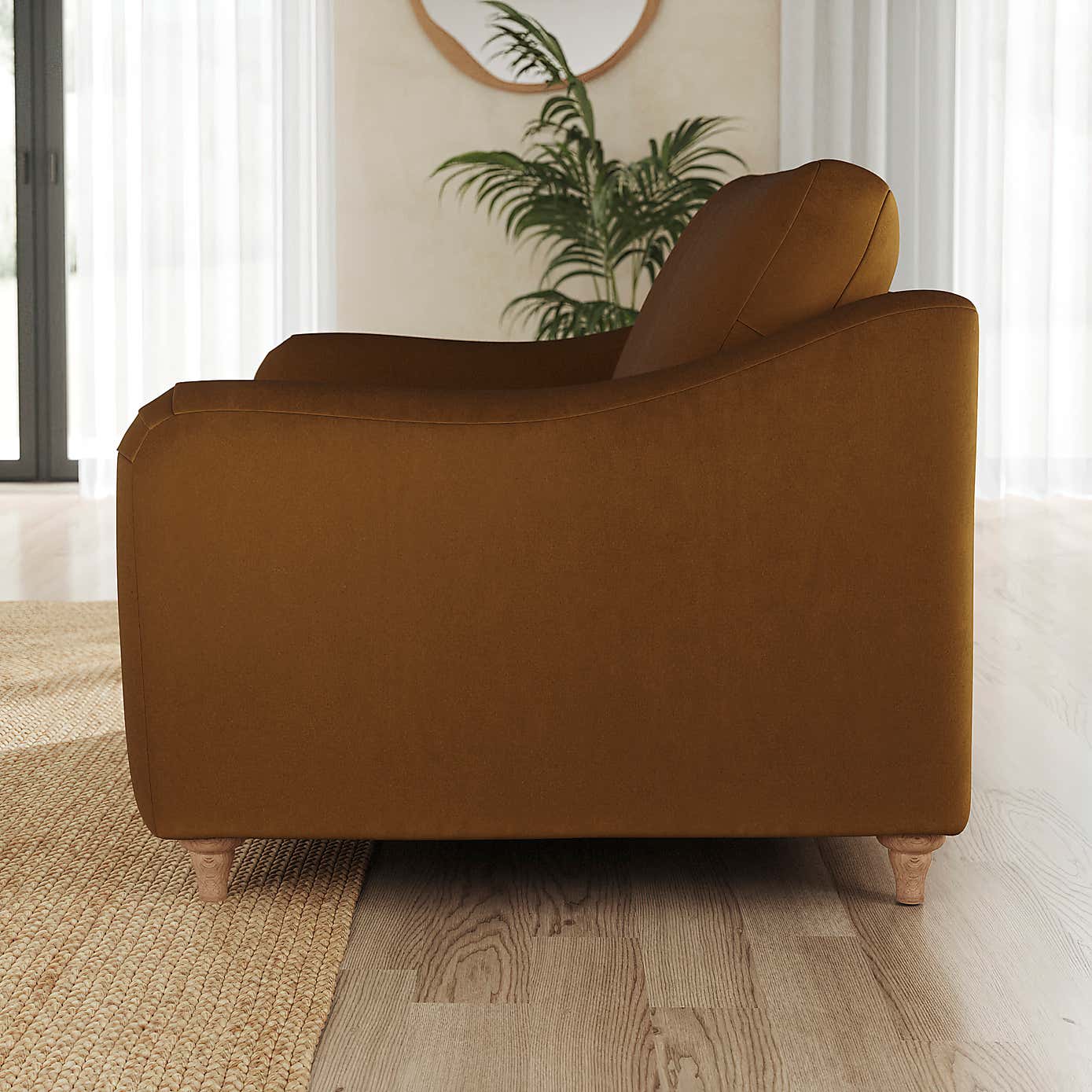 Hattie Matte Plush Velvet Snuggle Sofa