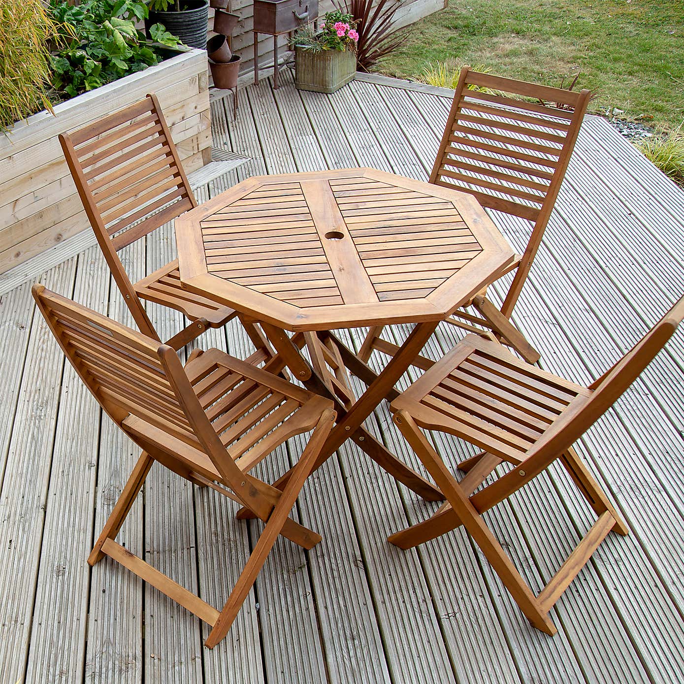 Charles Bentley 4 Seat Octagonal Dining Set