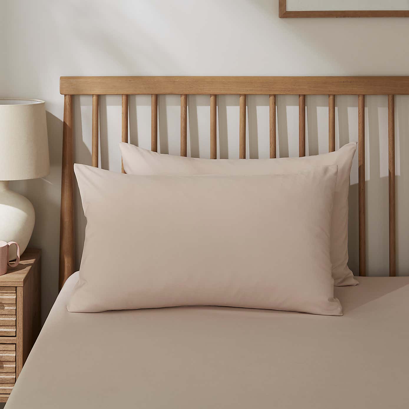 Super Soft Plain Polyester Standard Pillowcase Pair