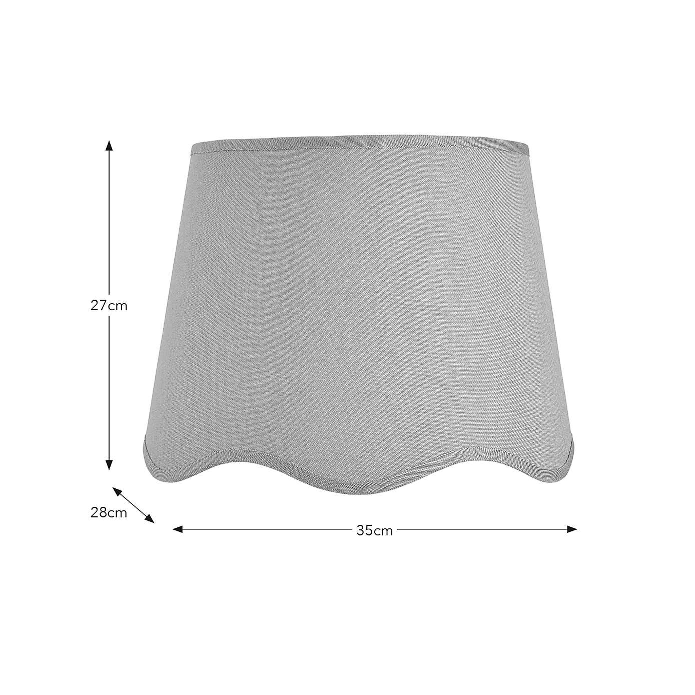 Scalloped Edge Linen Lamp Shade