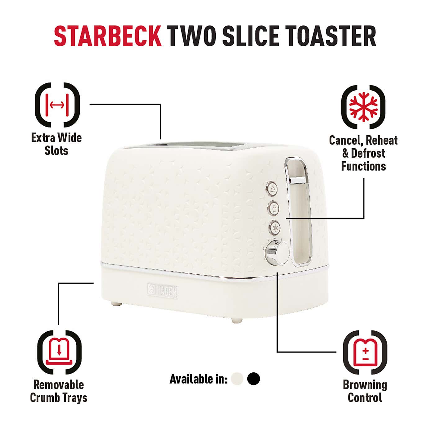 Haden Starbeck 2 Slice Toaster