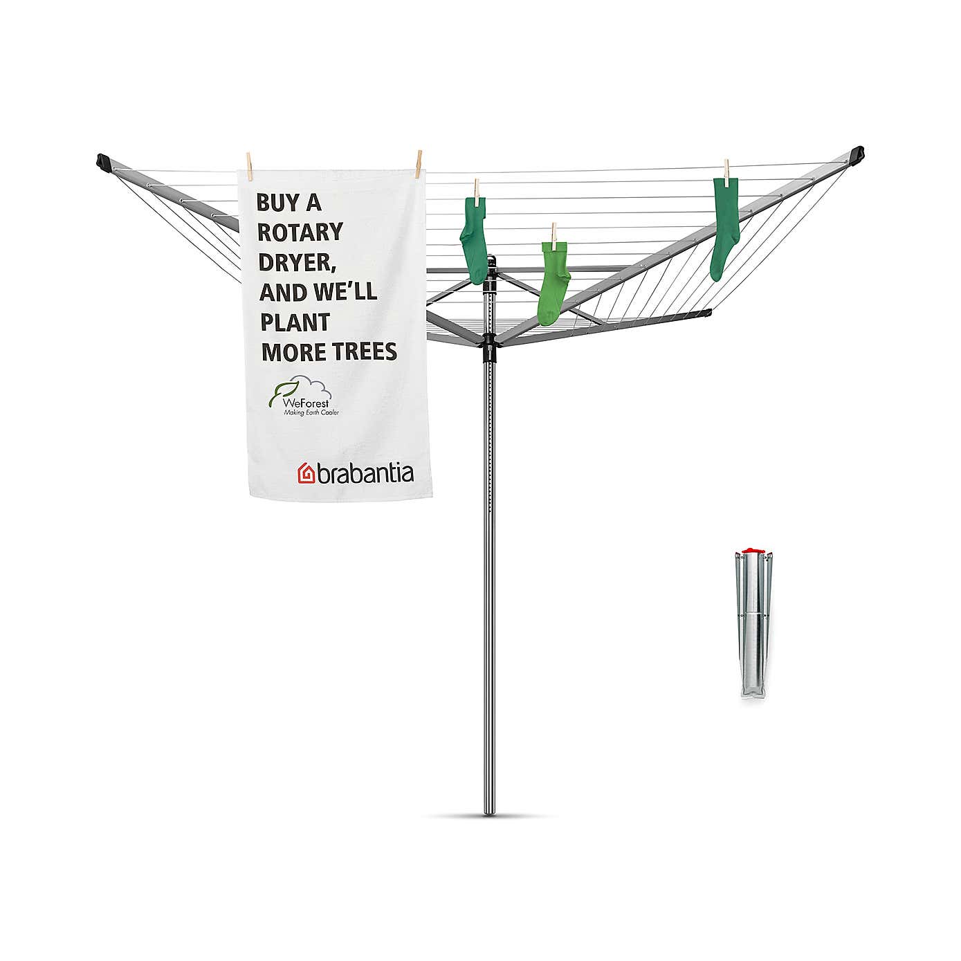 Brabantia 60 Metre 4 Arm Rotary Liftomatic Airer