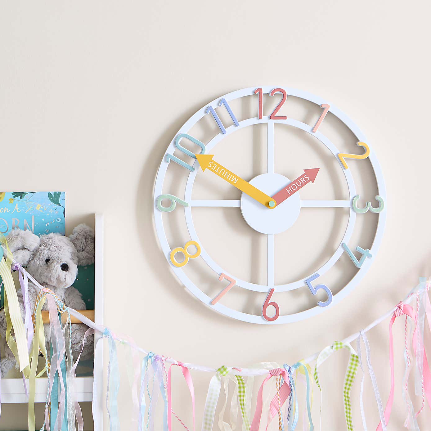 Kid's Skeleton Tell The Time Wall Clock