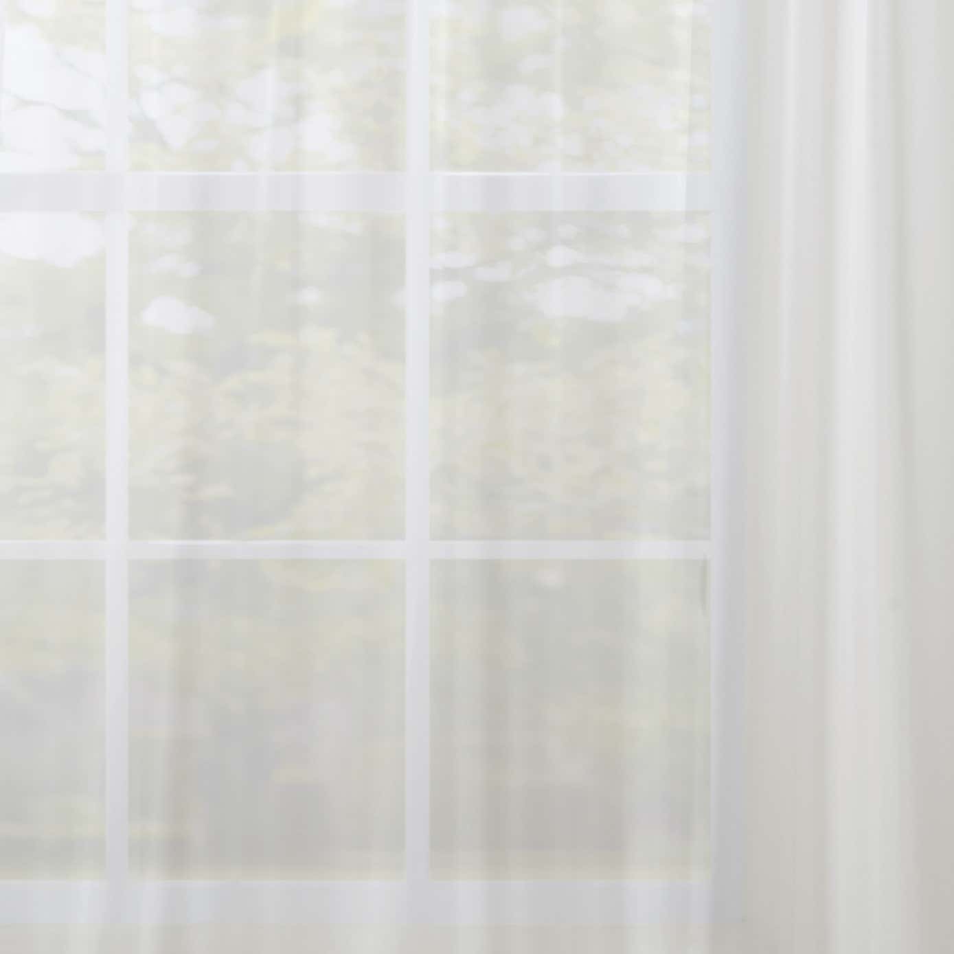 Faux Silk Slot Top Voile Panel