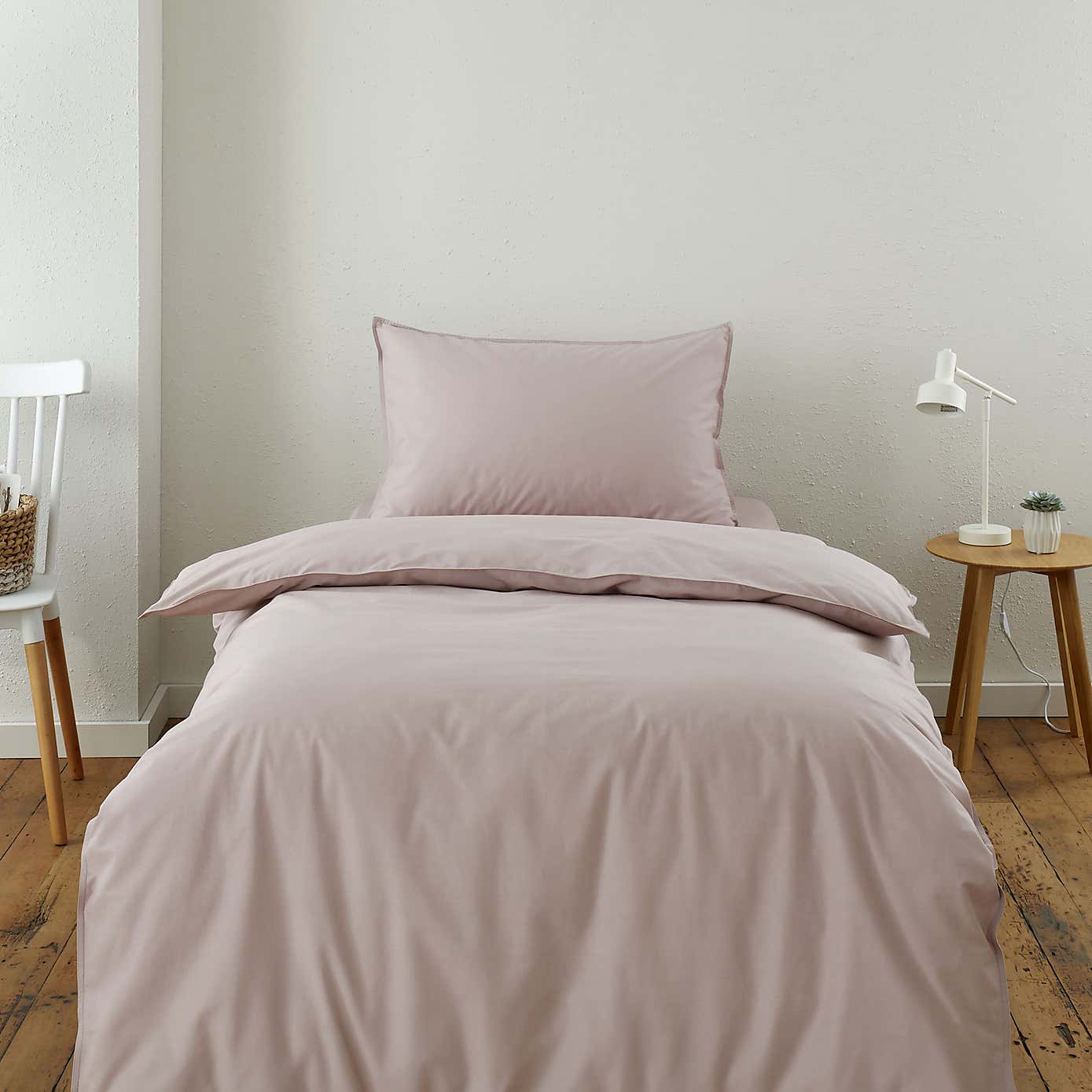 White 100% Organic Cotton Duvet Cover and Pillowcase Set