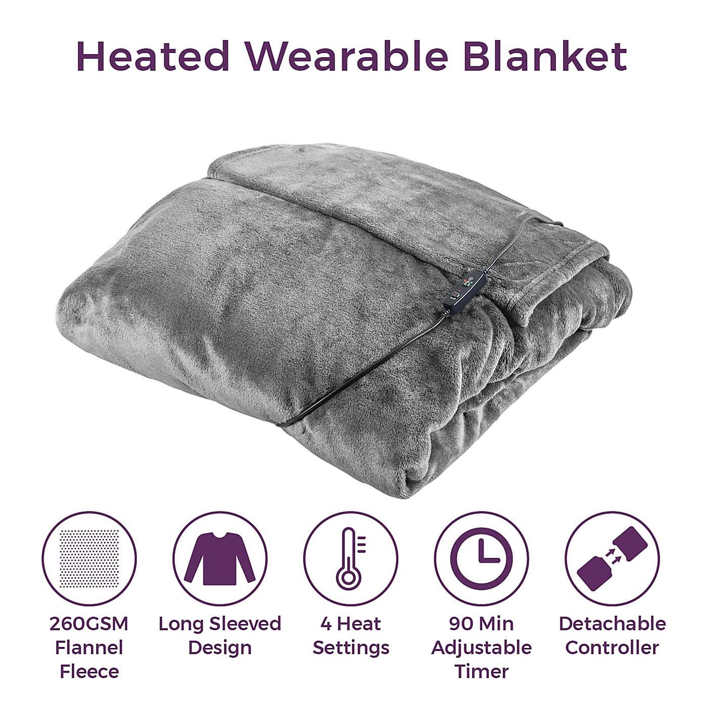 Heated Wearable Blanket Throw