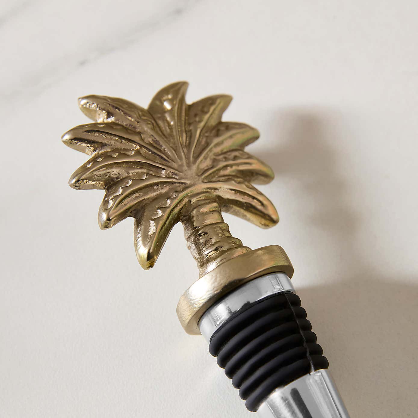 Gold Palm Drink Stopper