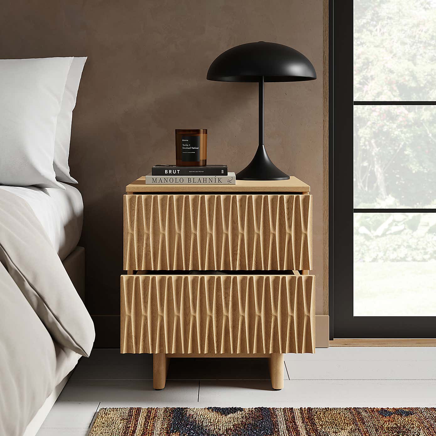 Inga 2 Drawer Bedside Table